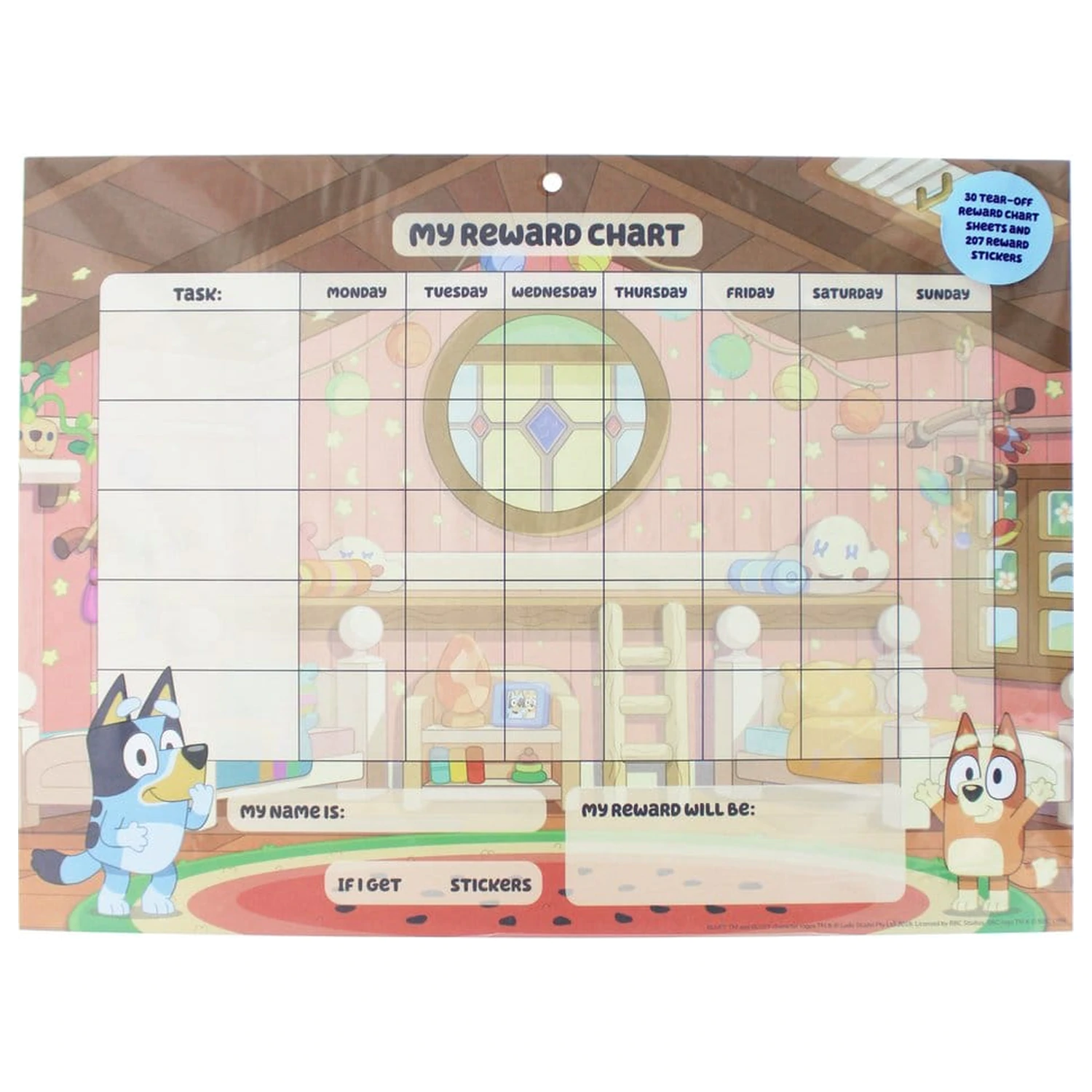 Bluey Belohnungstafel Set Produktfoto