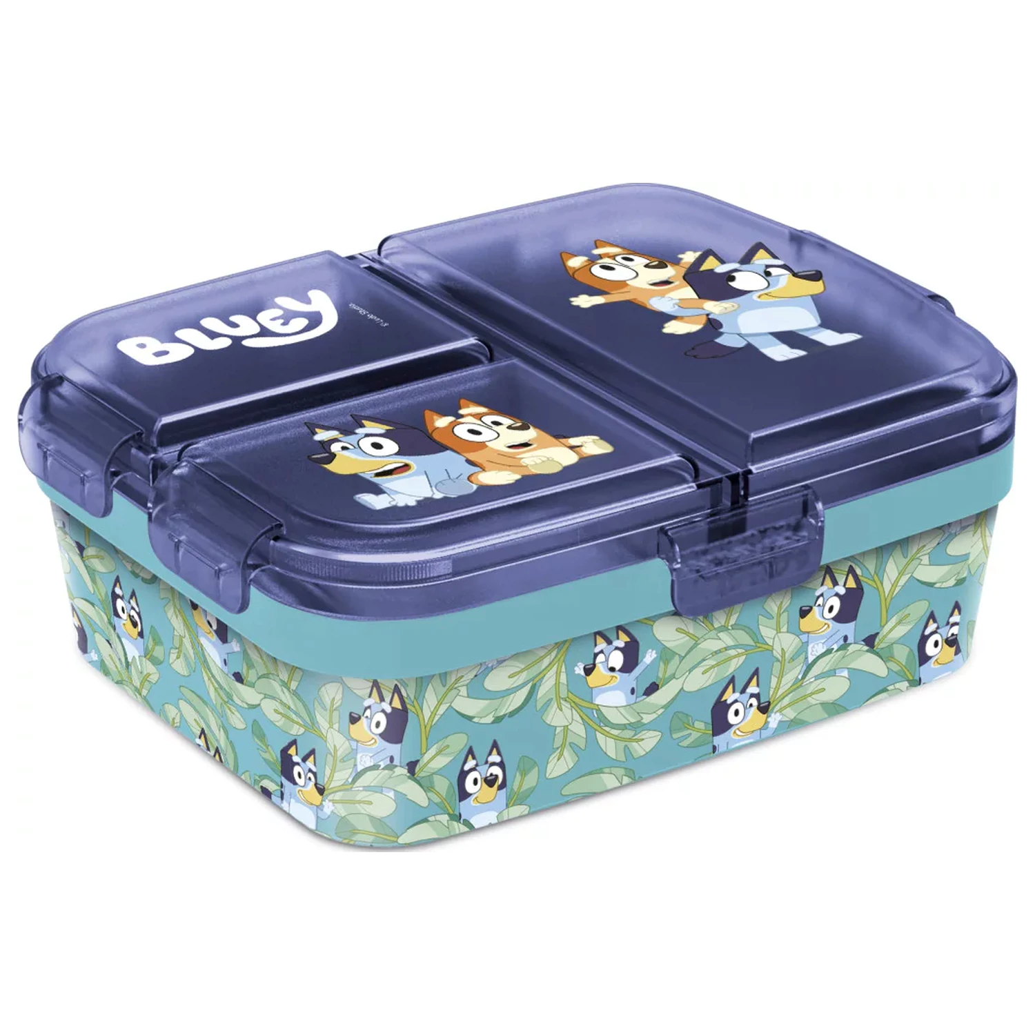 Bluey Leaves Lunchbox mit mehreren Fächern, Sandwichbox XL Produktfoto