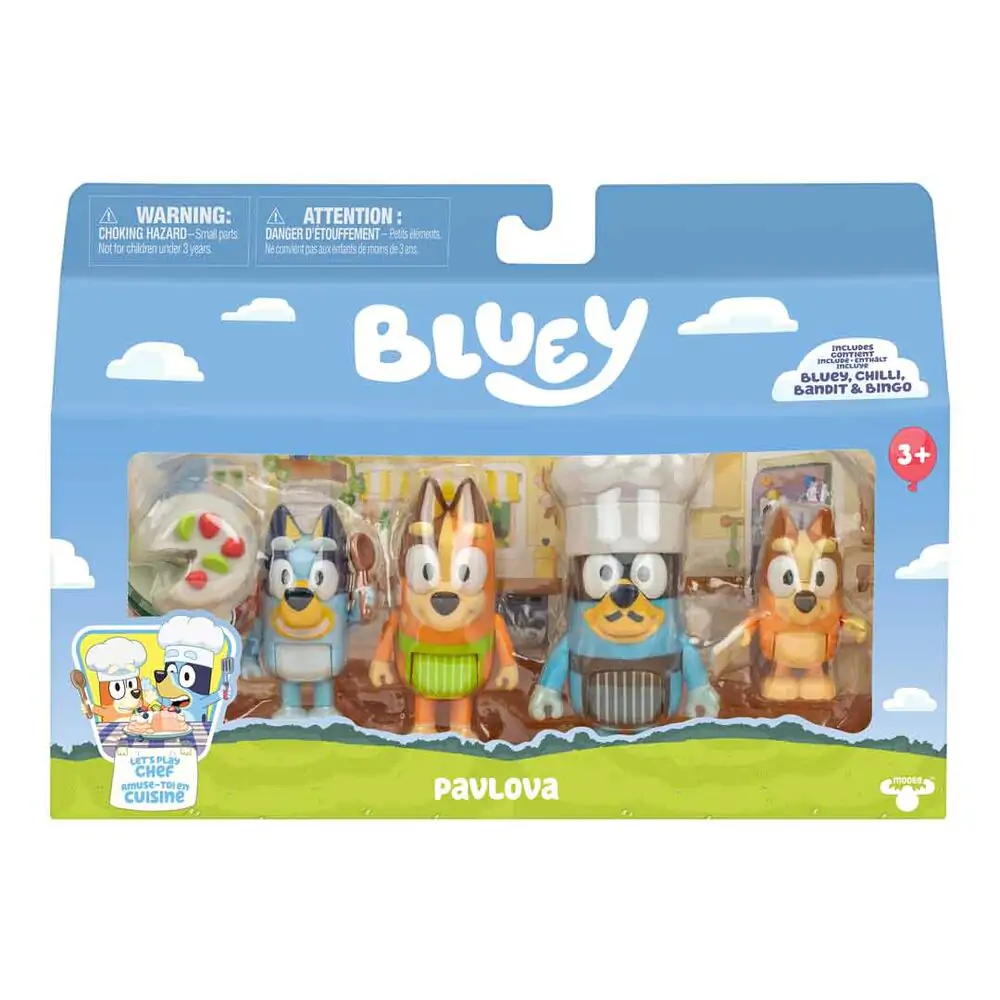 Bluey Lets Play Chef Pack 4 Figuren Produktfoto