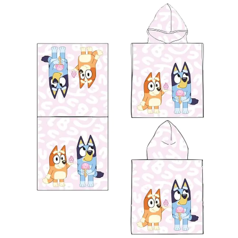 Bluey Microfaser Poncho Strandtuch Produktfoto