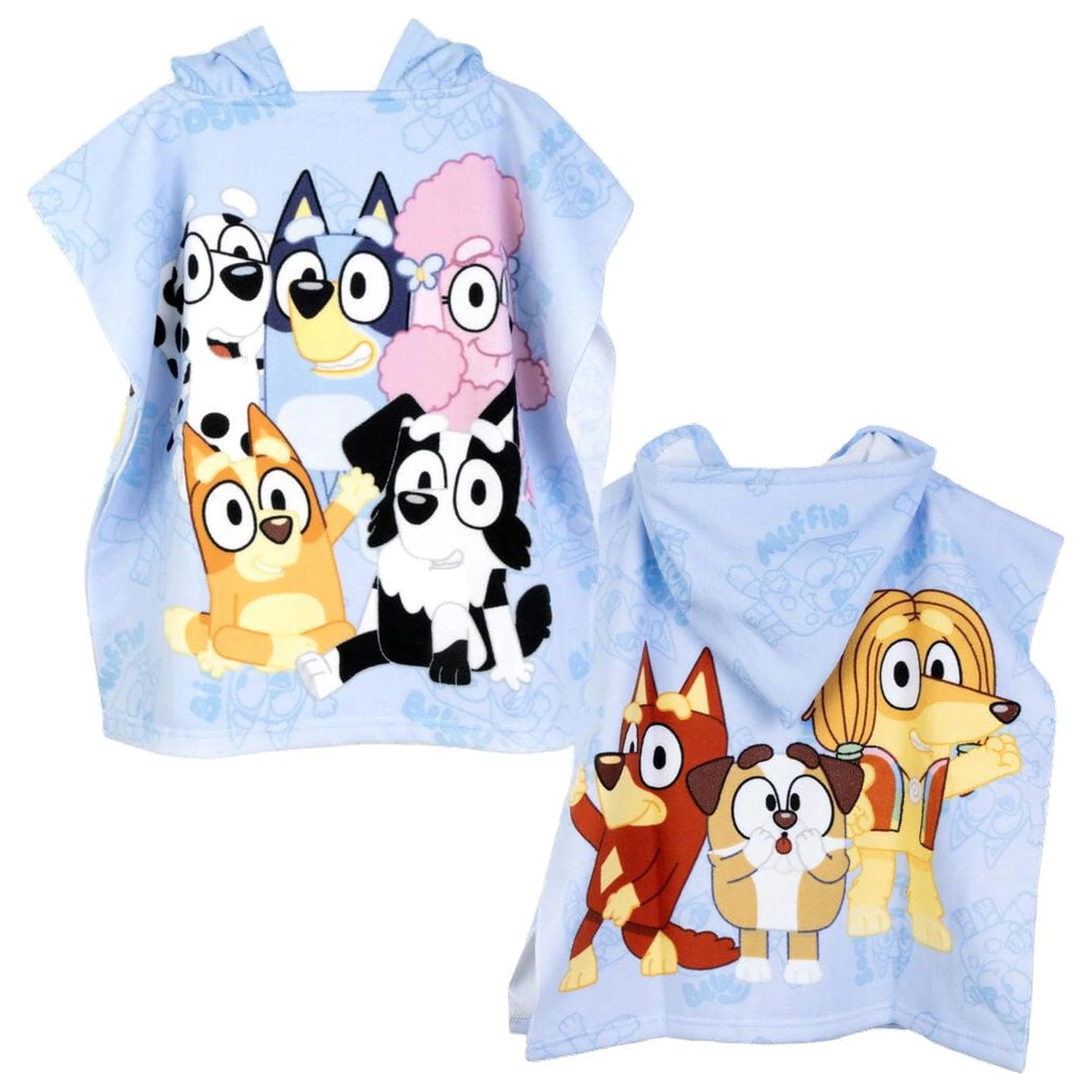Bluey Mikrofaser-Poncho-Handtuch Produktfoto