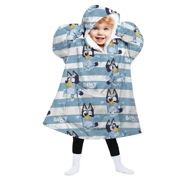 Bluey Oversize-Sweatshirt-Mantel Kinder Koralle Produktfoto