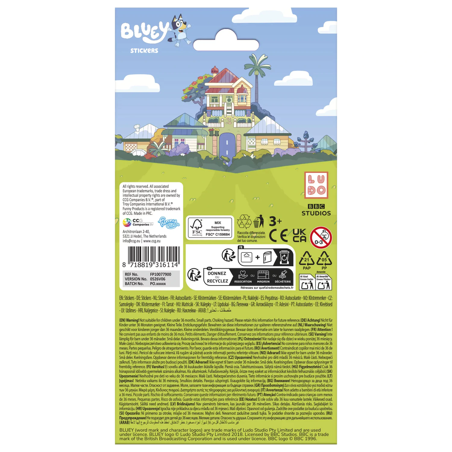 Bluey Spiel Sticker Produktfoto