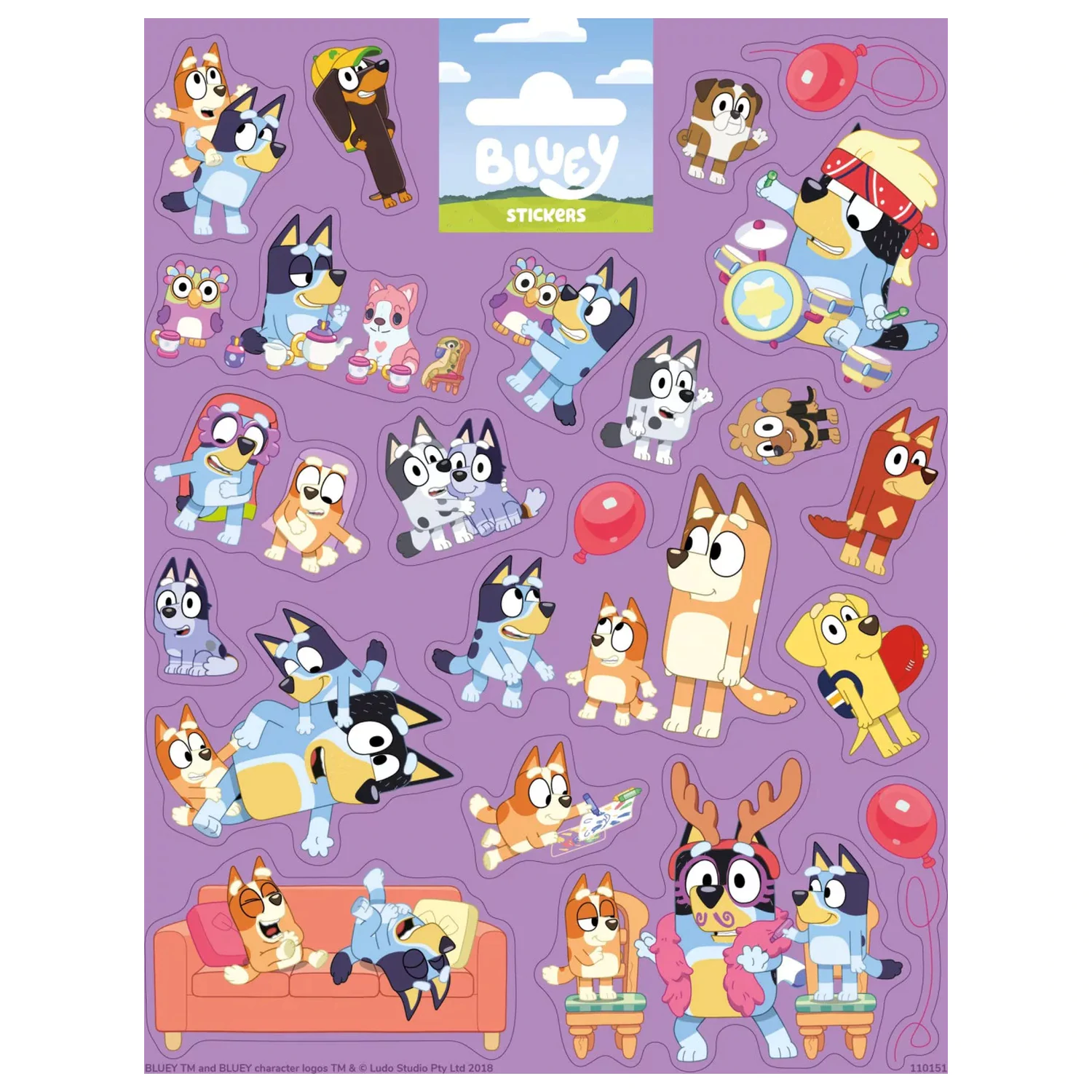 Bluey Play Sticker Set Produktfoto