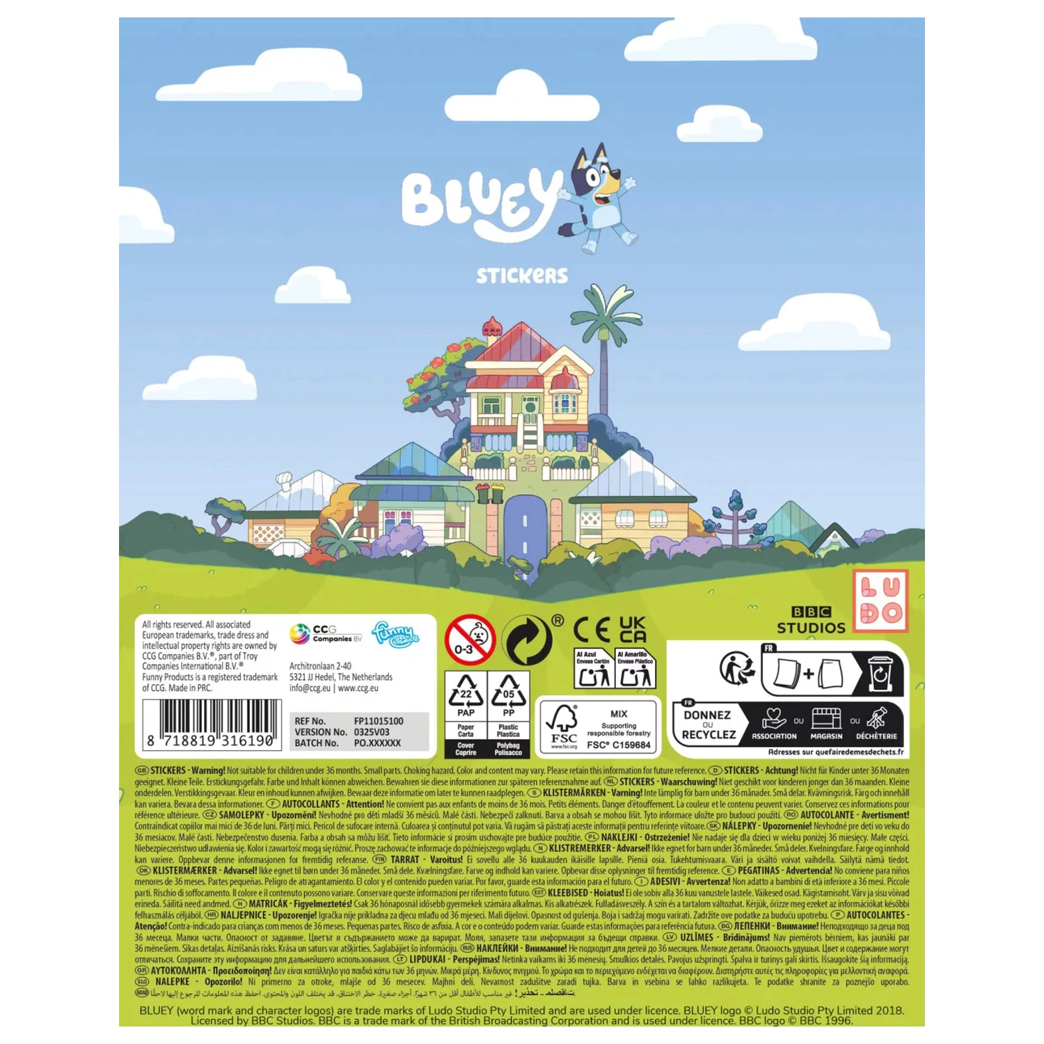 Bluey Play Sticker Set Produktfoto