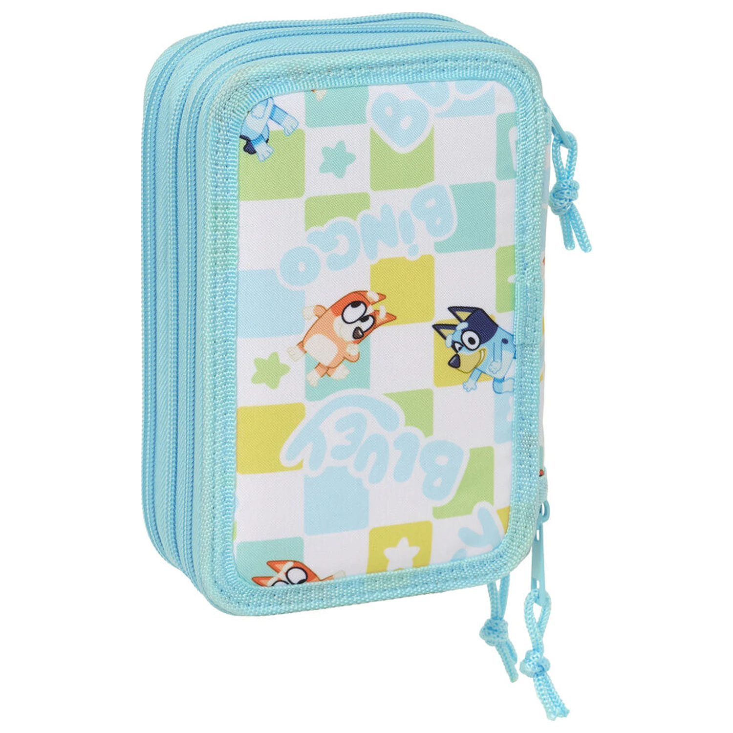 Bluey Ready dreifaches Federmäppchen 37-teilig Produktfoto