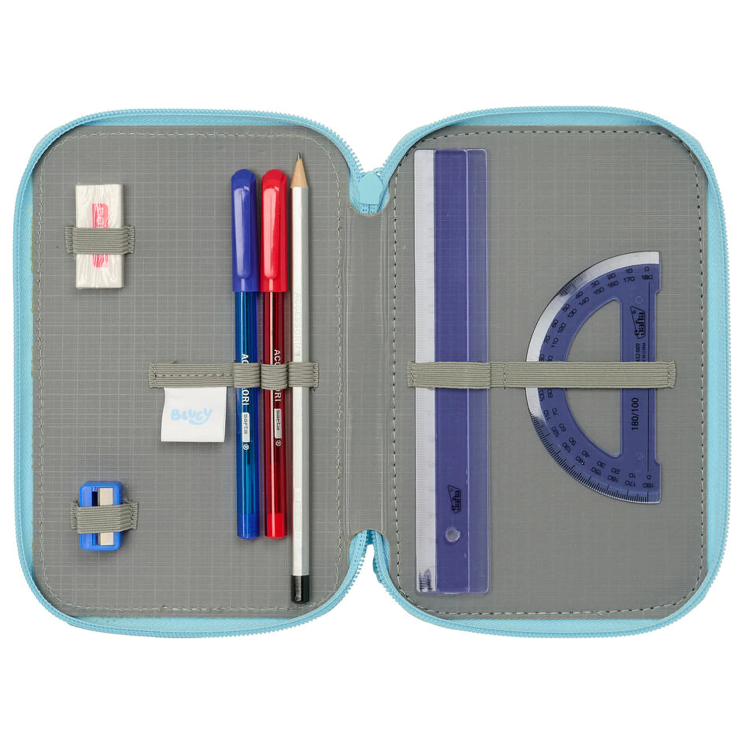 Bluey Ready dreifaches Federmäppchen 37-teilig Produktfoto