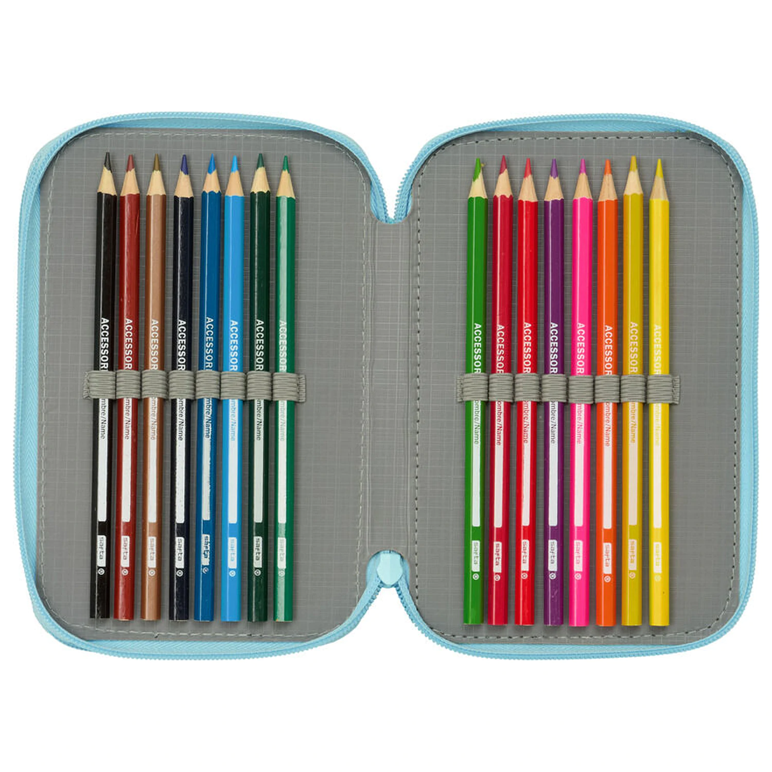 Bluey Ready dreifaches Federmäppchen 37-teilig Produktfoto