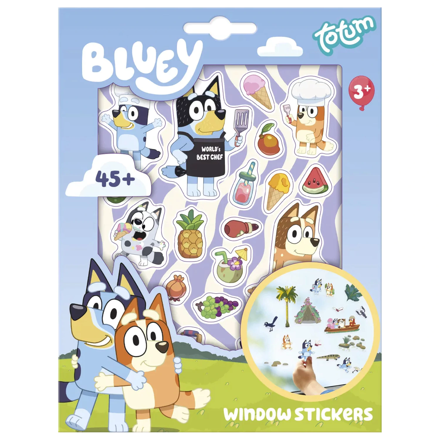 Bluey Sommer Fensterbilder Set Produktfoto