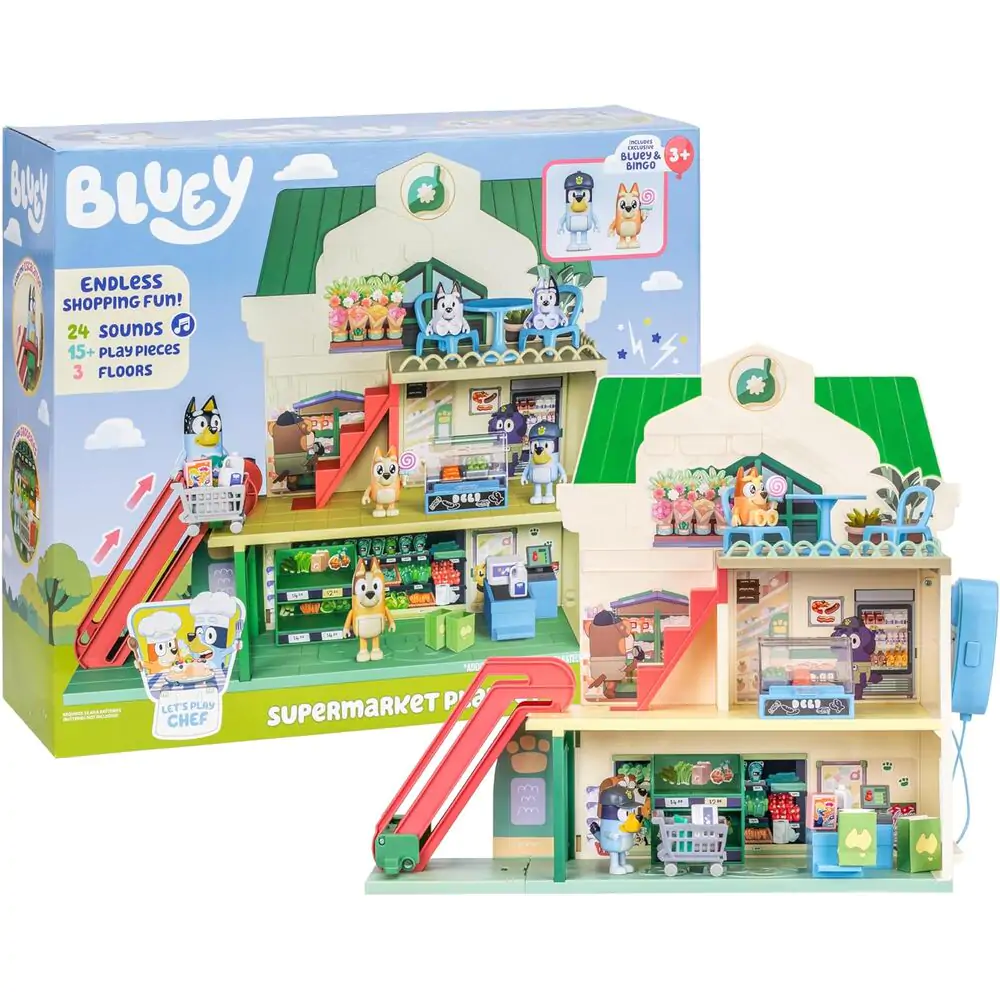 Bluey Supermarkt Spielset und Figuren Produktfoto