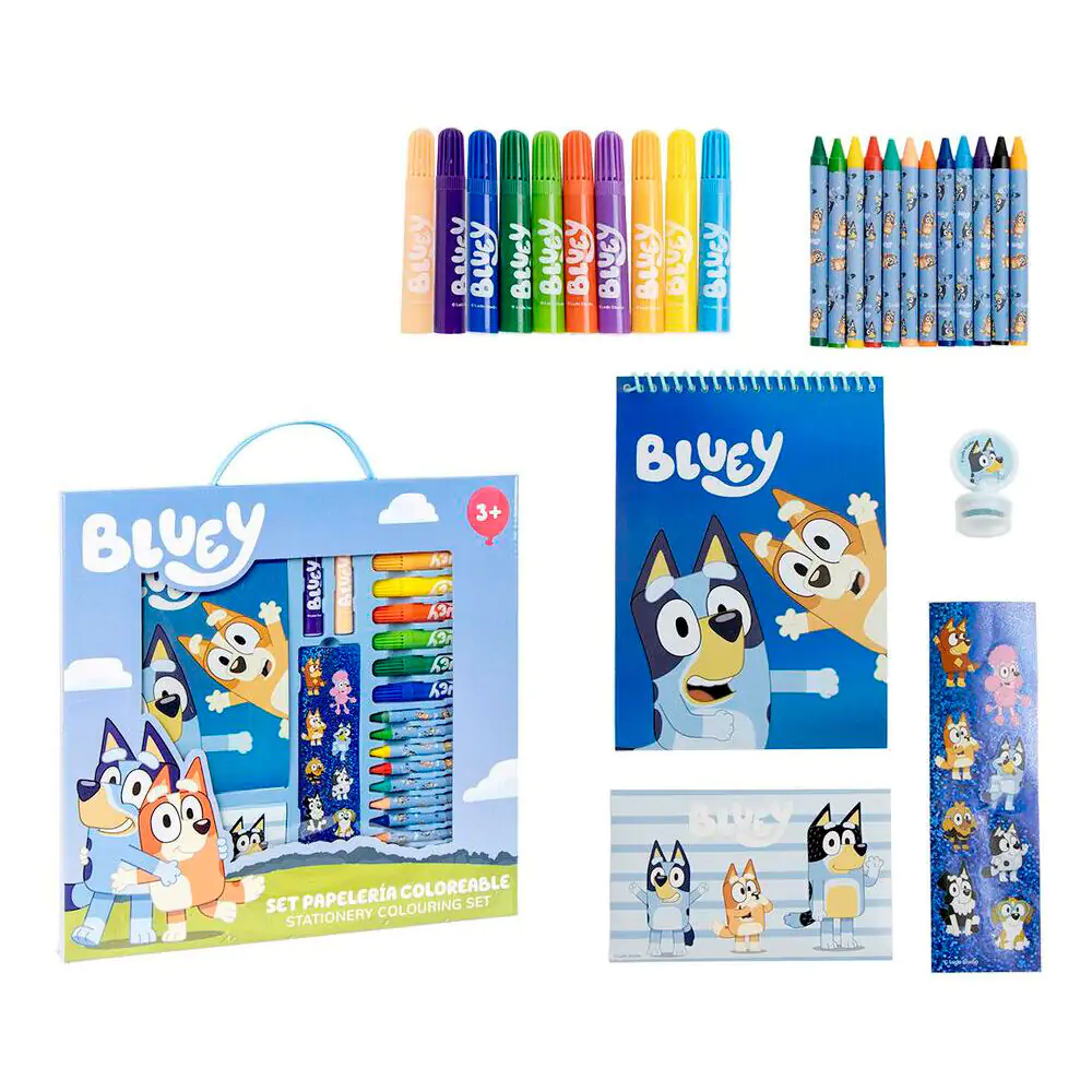 Bluey Schreibwaren-set zum Ausmalen Produktfoto