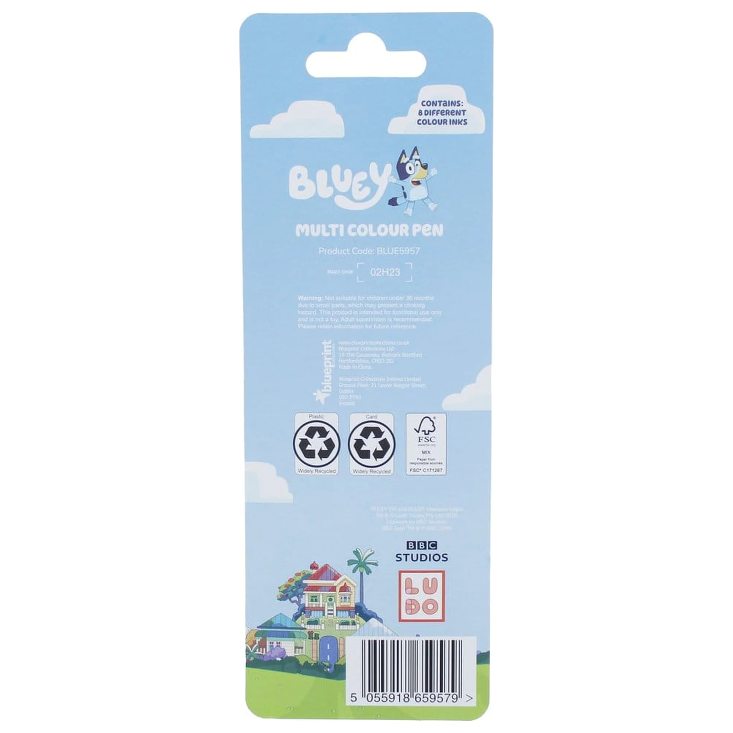 Bluey Multi Colour Stift Produktfoto