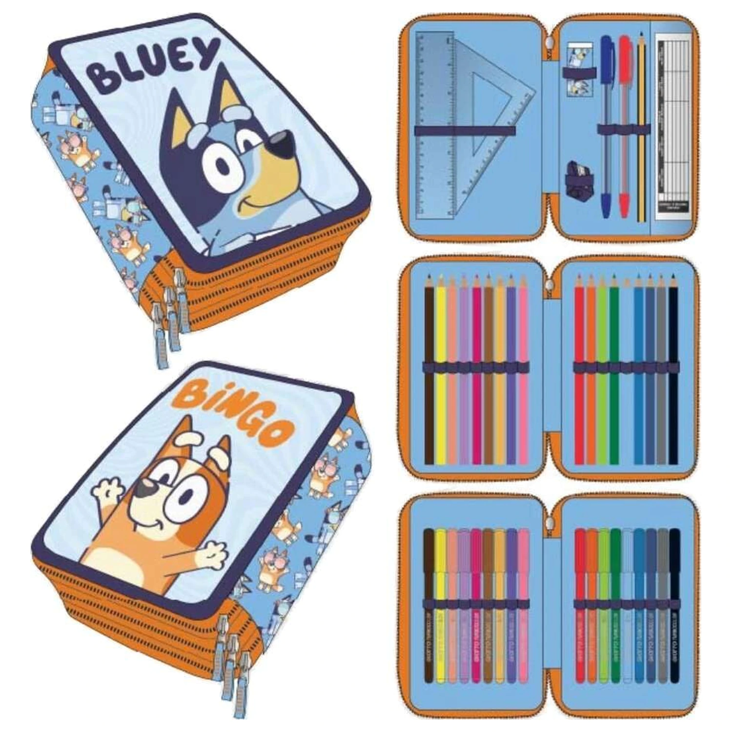 Bluey Dreifach-Federmäppchen Produktfoto