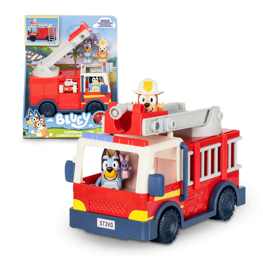 Bluey Feuerwehrauto- und Figurenpackung Produktfoto