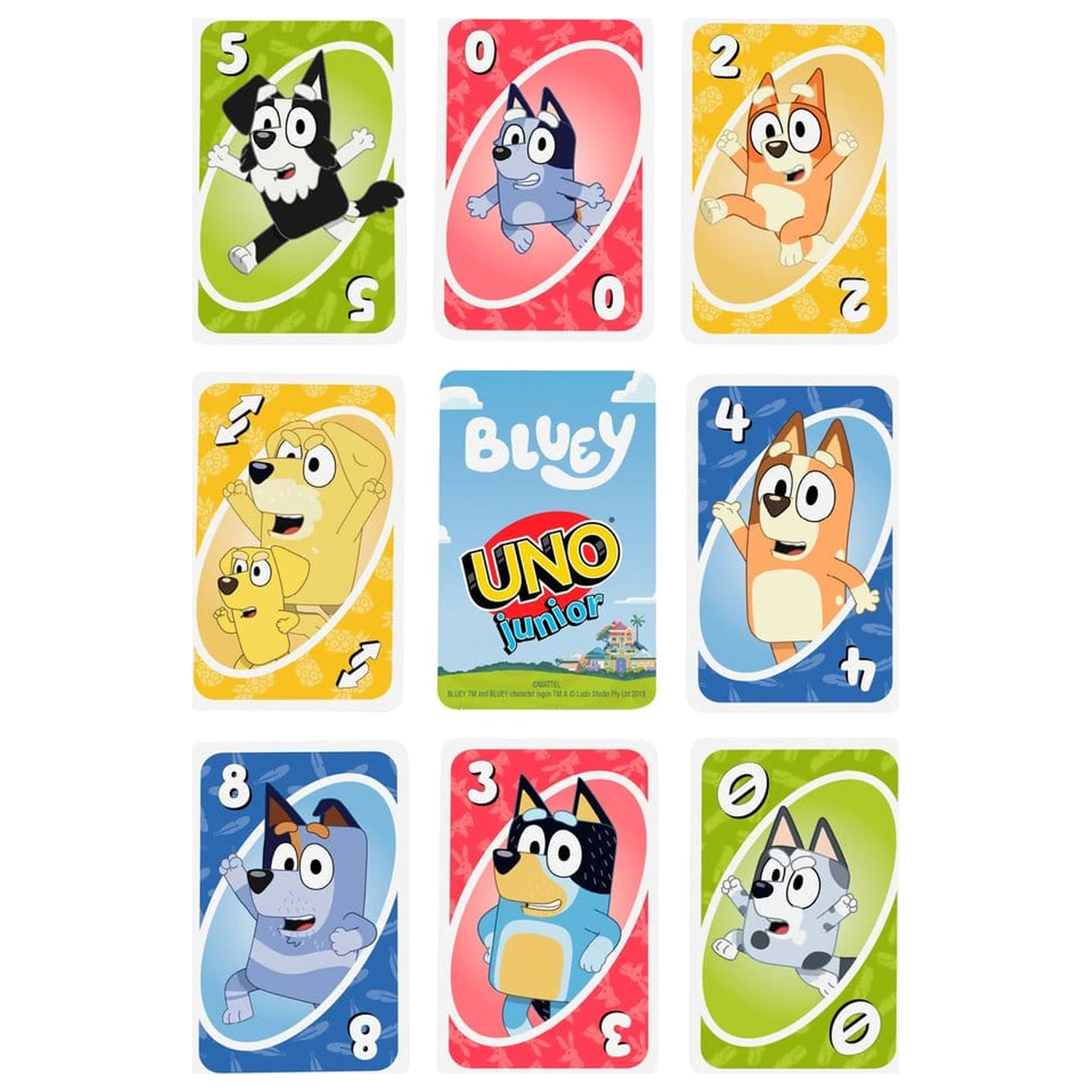 Bluey UNO Junior Kartenspiel Produktfoto