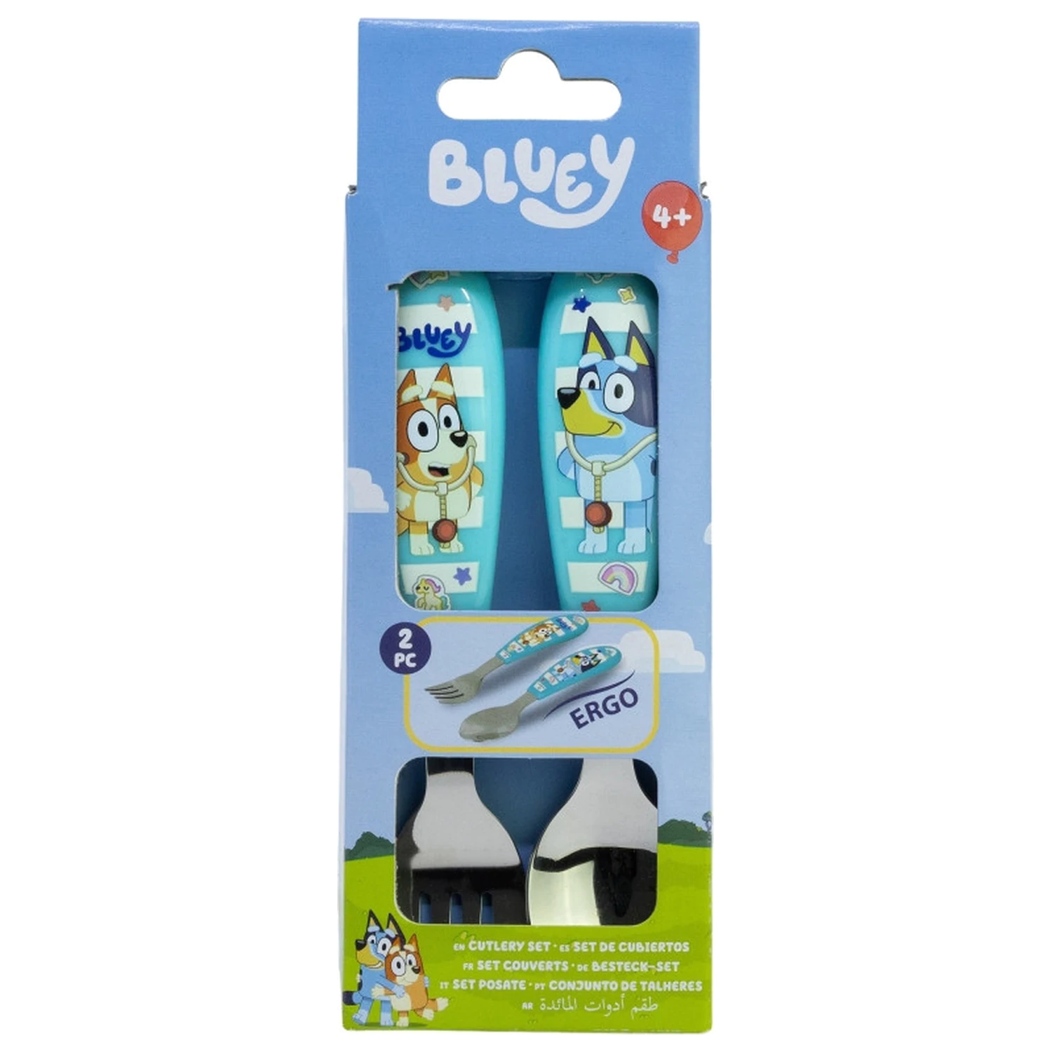 Bluey Yummy Metall Ergonomisches Besteckset - 2 Teile Produktfoto