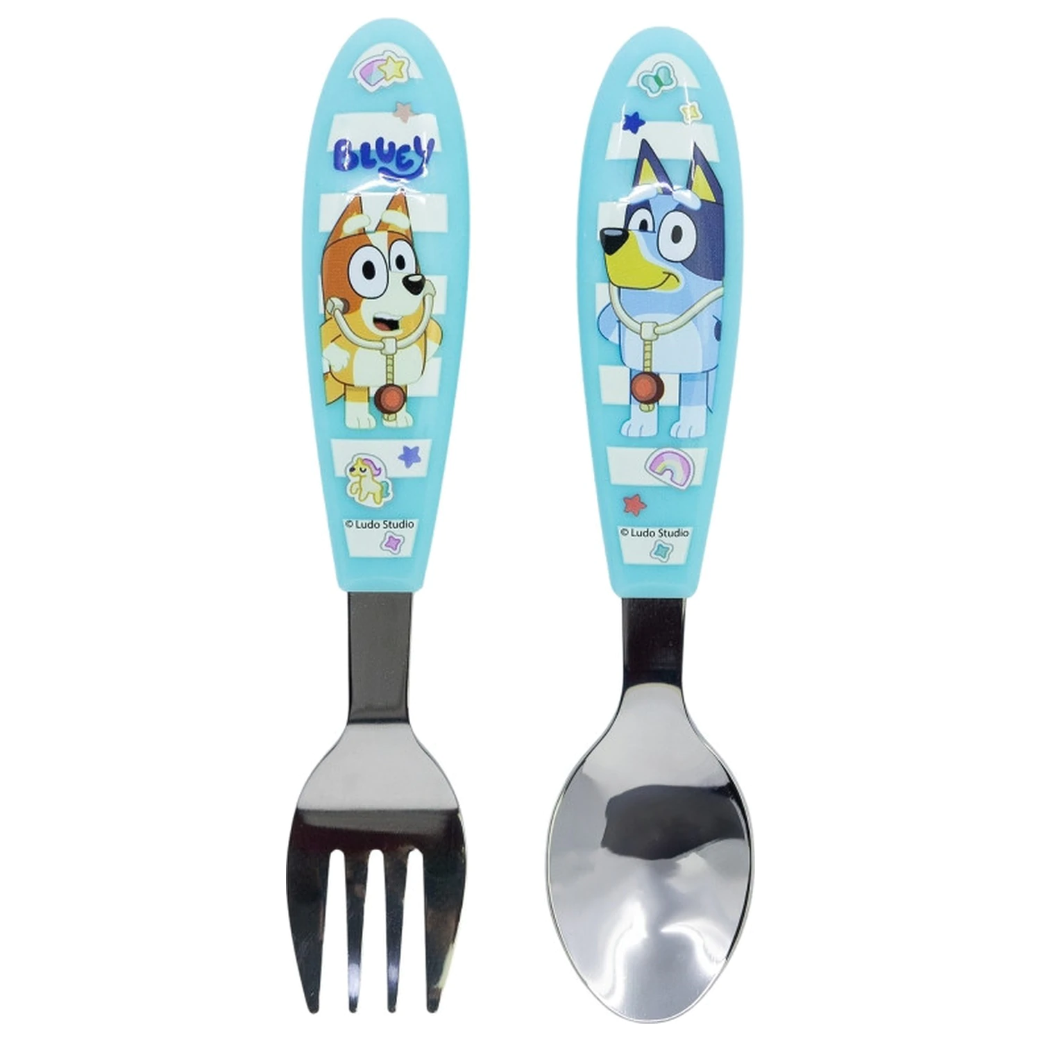Bluey Yummy Metall Ergonomisches Besteckset - 2 Teile Produktfoto