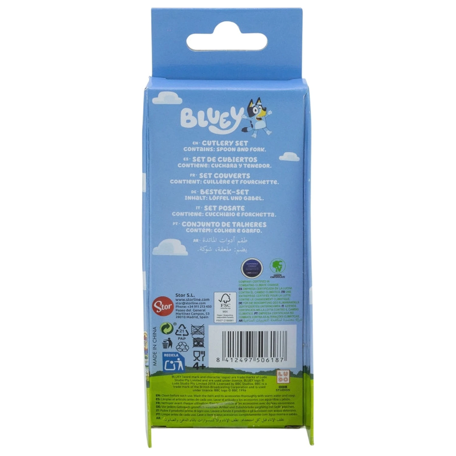 Bluey Yummy Metall Ergonomisches Besteckset - 2 Teile Produktfoto