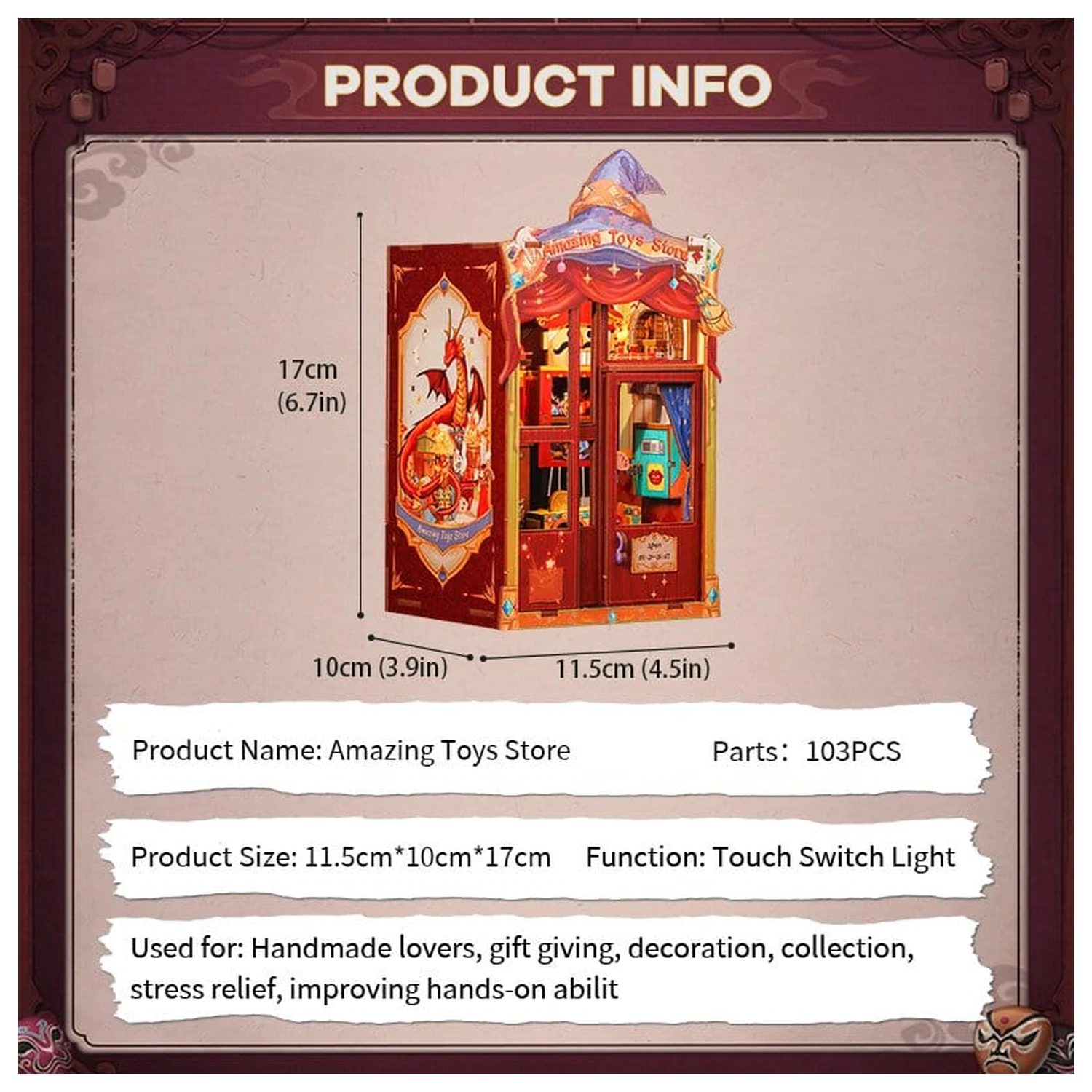 Book Nook Amazing Toy Store 17 x 12 cm Produktfoto