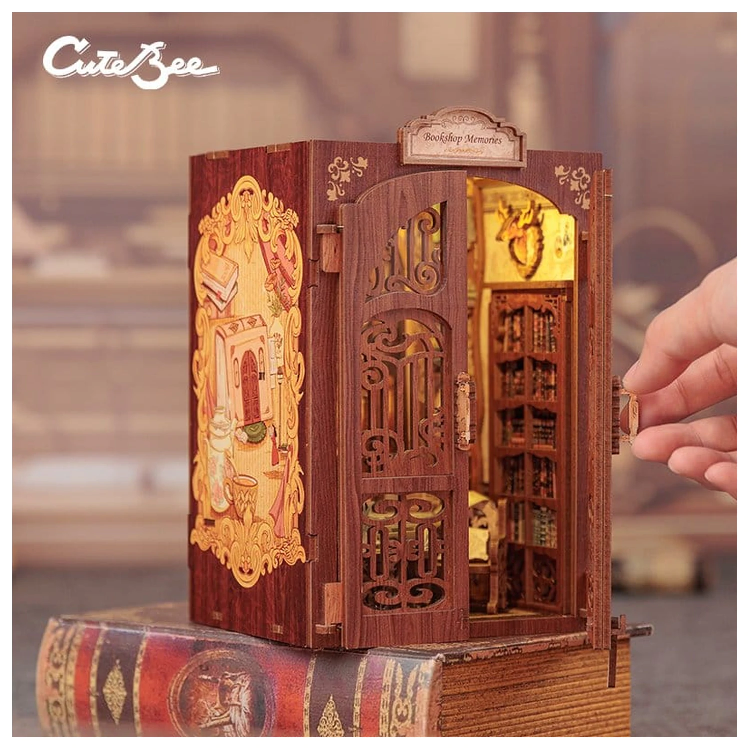 Book Nook Buchhandlung Erinnerungen 17 x 10 cm Produktfoto