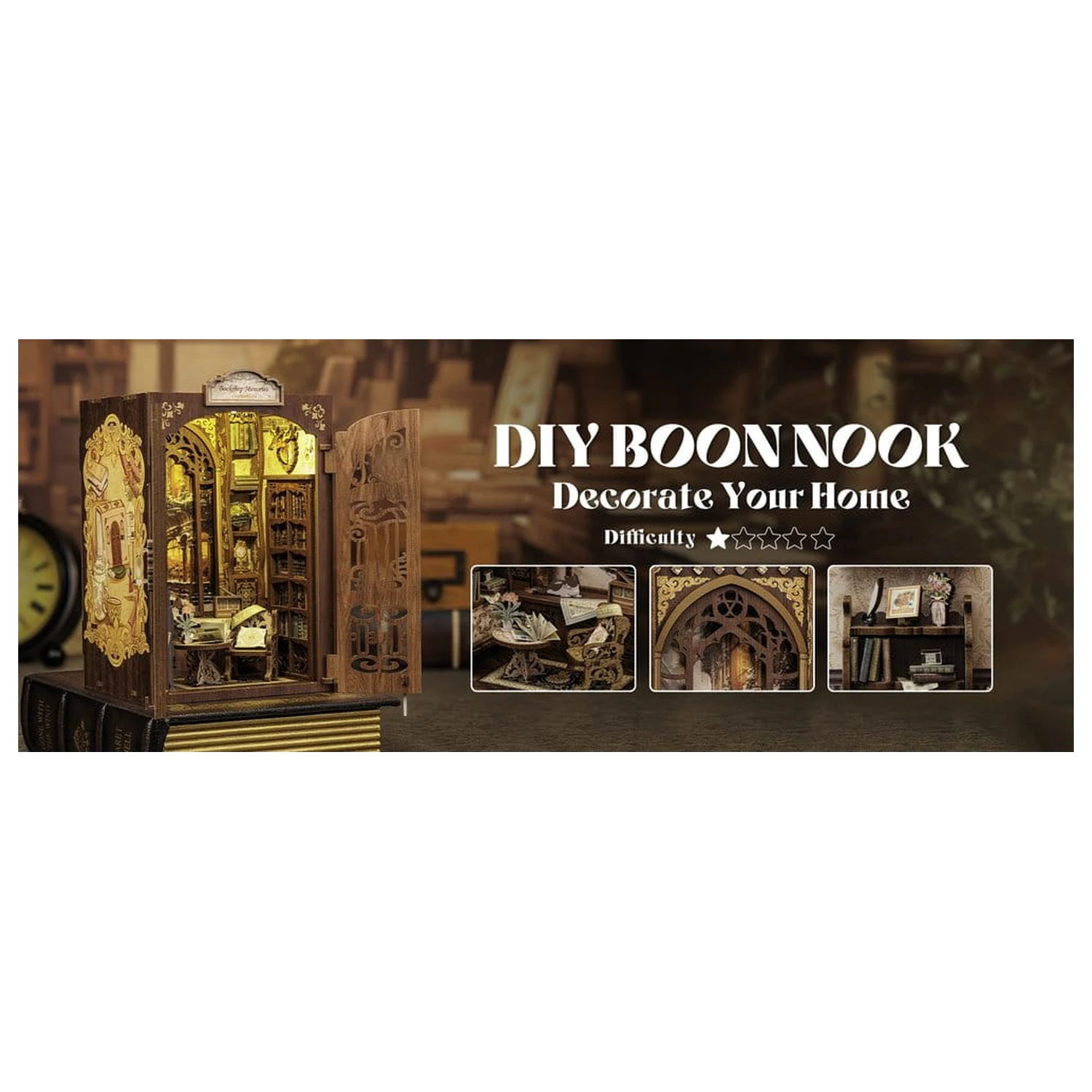 Book Nook Buchhandlung Erinnerungen 17 x 10 cm Produktfoto