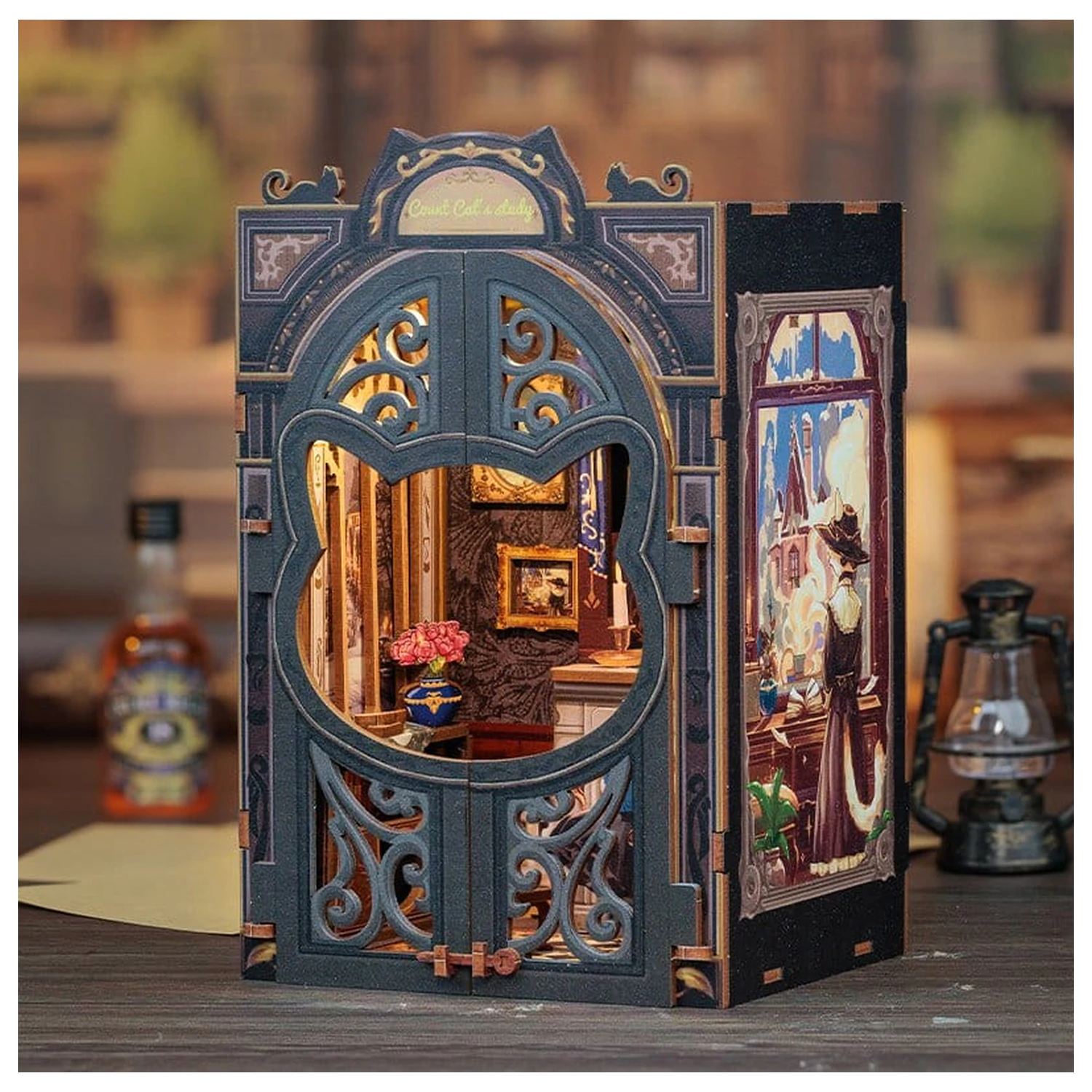 Book Nook Count Cat´s Study 17 x 12 Zentimeter Produktfoto