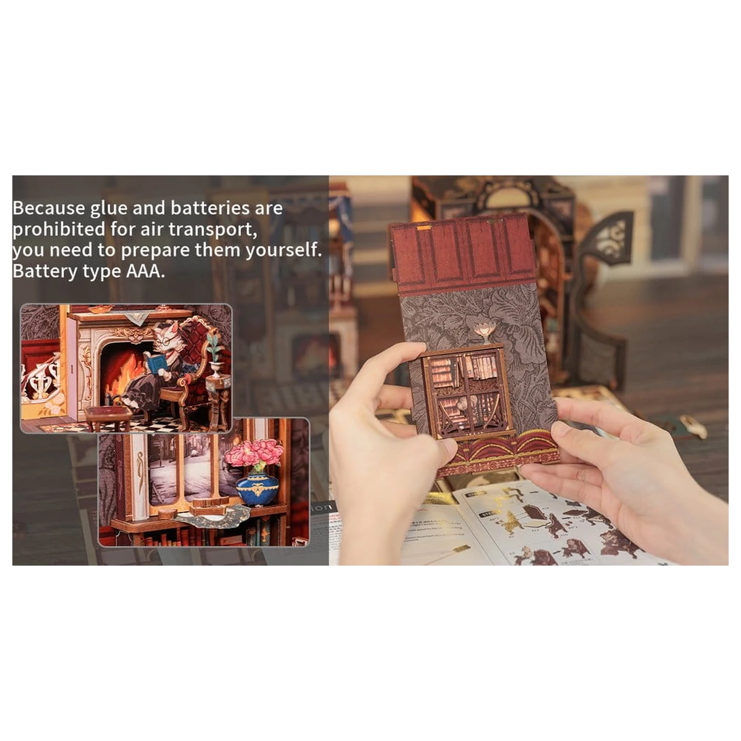 Book Nook Count Cat´s Study 17 x 12 Zentimeter Produktfoto