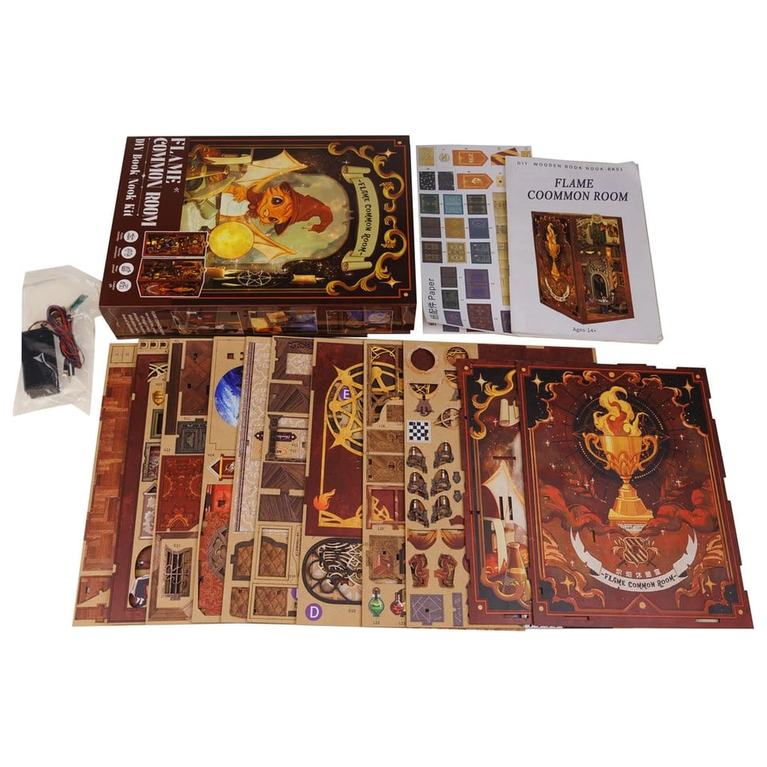 Book Nook Flame Common Room 23 x 11 Zentimeter Produktfoto