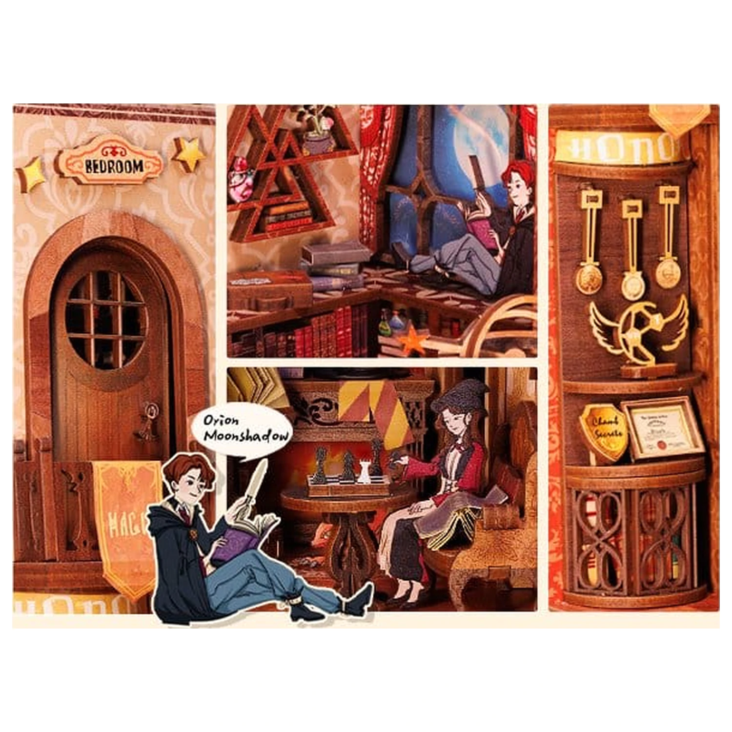 Book Nook Flame Common Room 23 x 11 Zentimeter Produktfoto