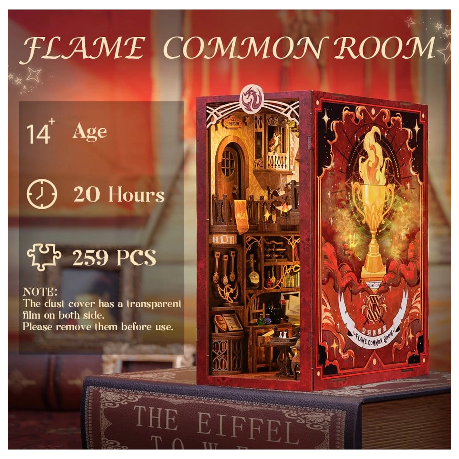 Book Nook Flame Common Room 23 x 11 Zentimeter Produktfoto