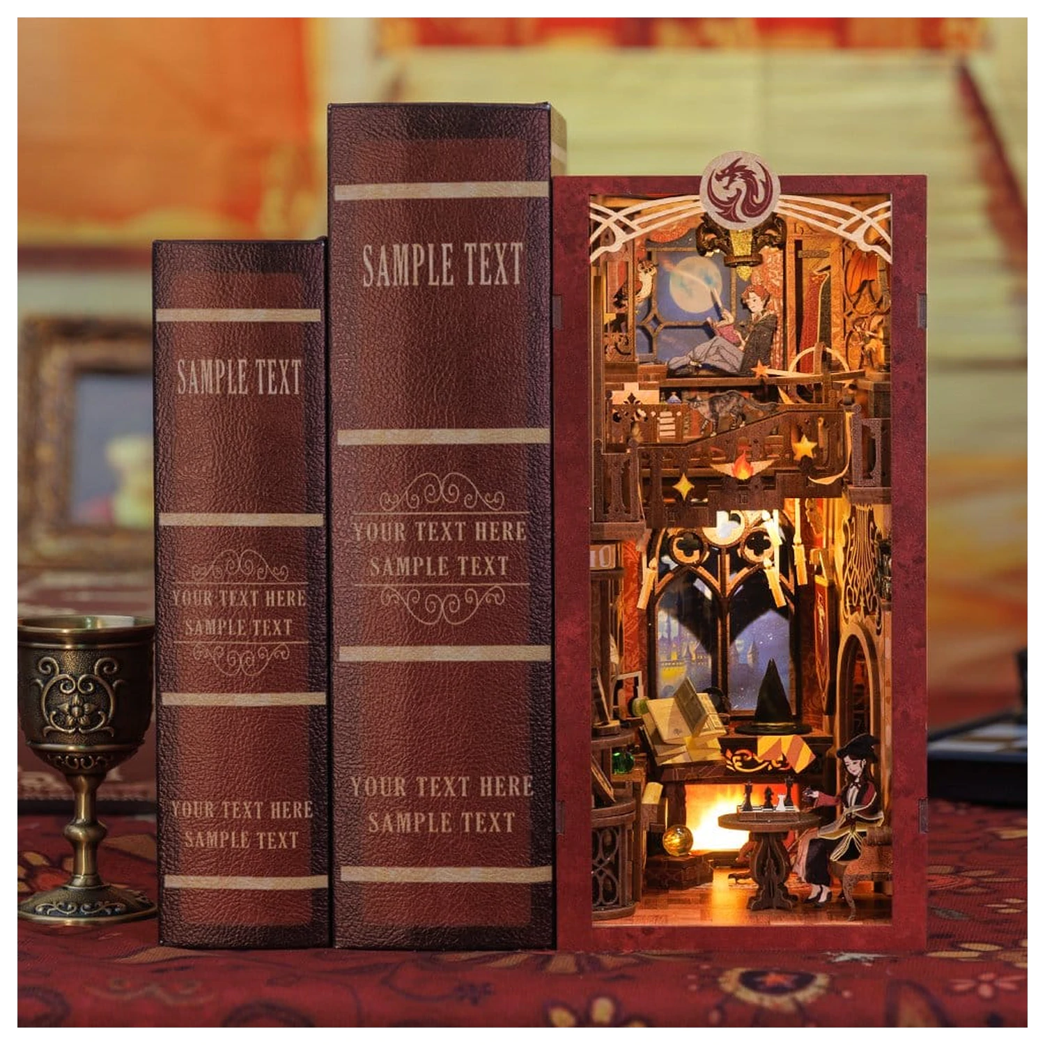 Book Nook Flame Common Room 23 x 11 Zentimeter Produktfoto