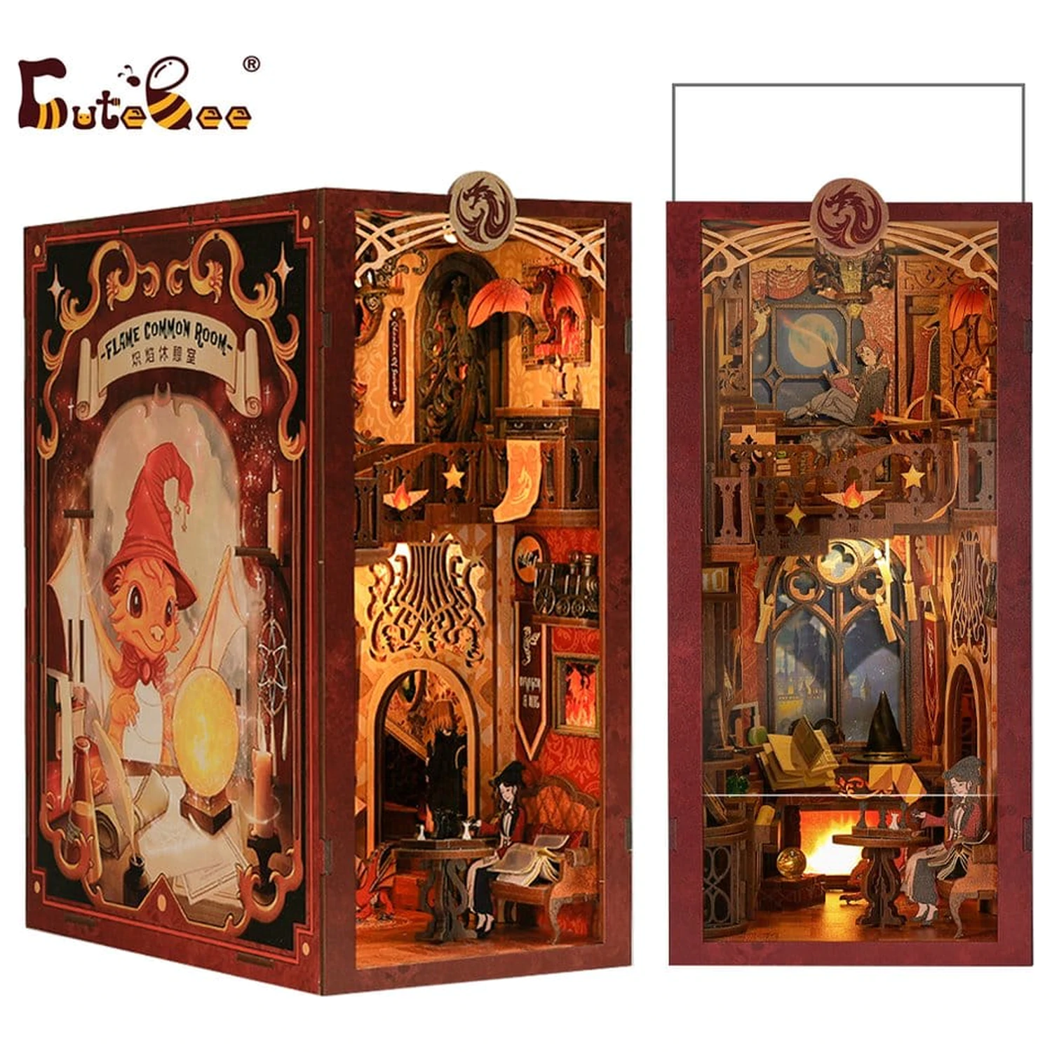 Book Nook Flame Common Room 23 x 11 Zentimeter Produktfoto