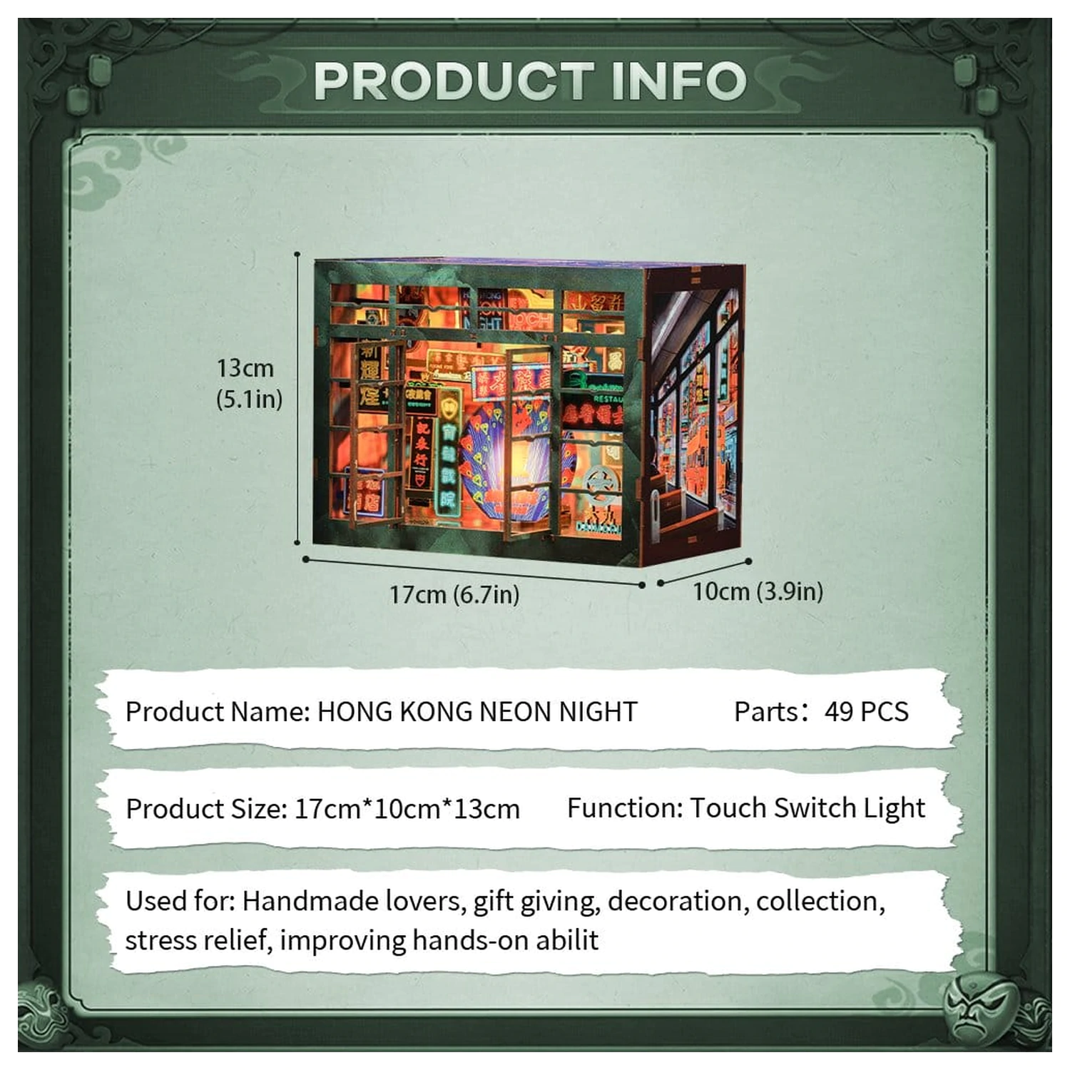 Book Nook Hong Kong Neonlicht 13 x 17 cm Produktfoto