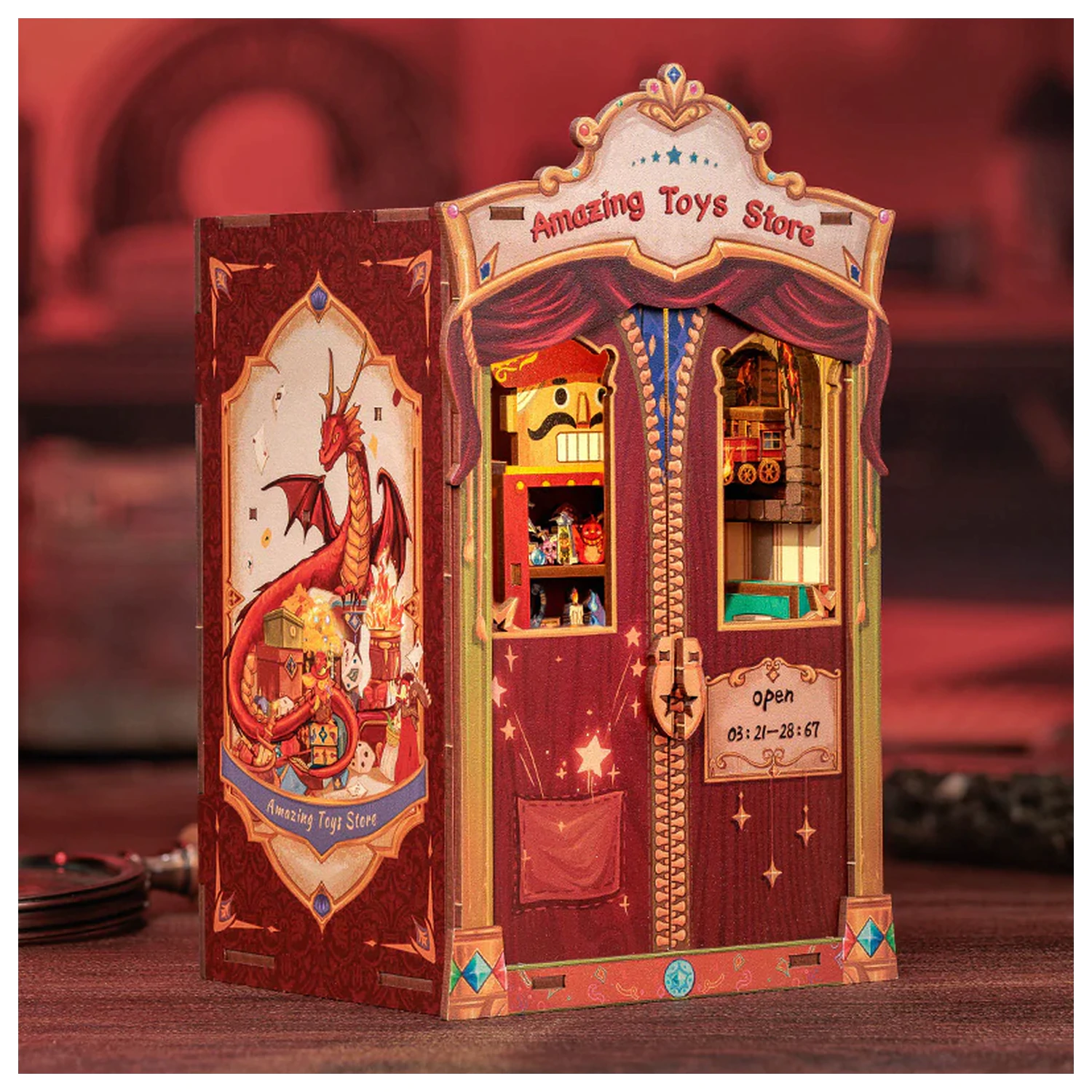 Book Nook Bausatz DIY Amazing Toy Store 107 Teile + LED Licht Produktfoto