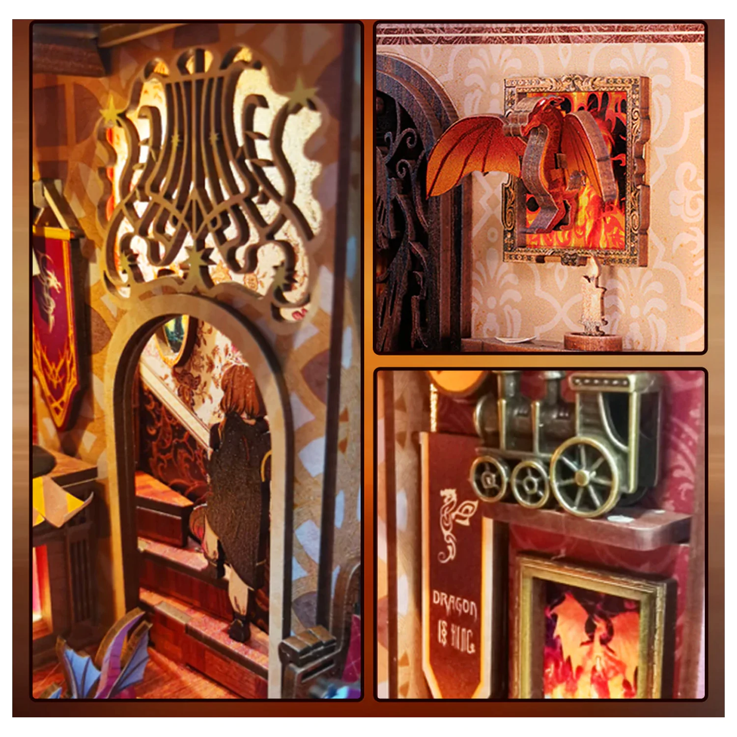 Book Nook Kit DIY Flamme Common Room 226 dB + LED Licht Bausatz Produktfoto