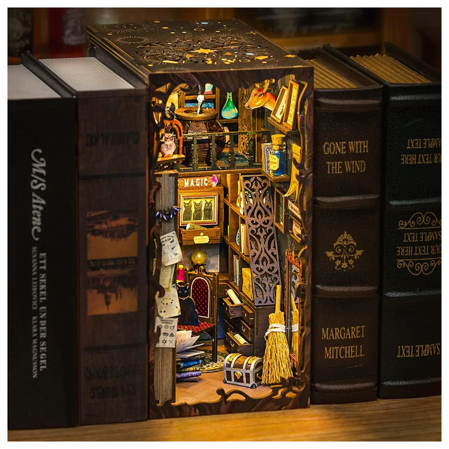 BOOK NOOK KIT DIY Magic Pharmacist 282 Teile + LED Licht Bausatz Produktfoto