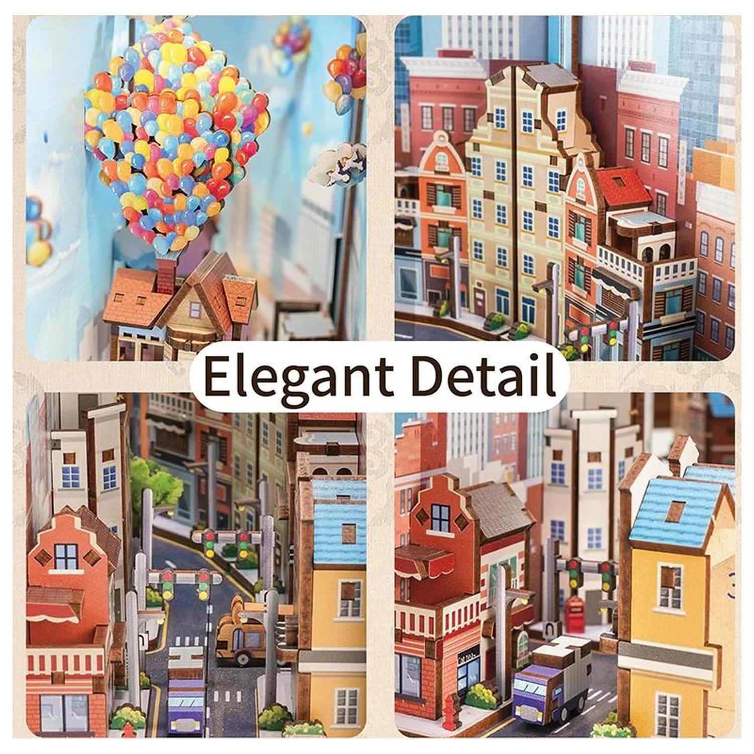 BOOK NOOK KIT DIY - Travel with the Wind 143 Teile + LED Licht Produktfoto
