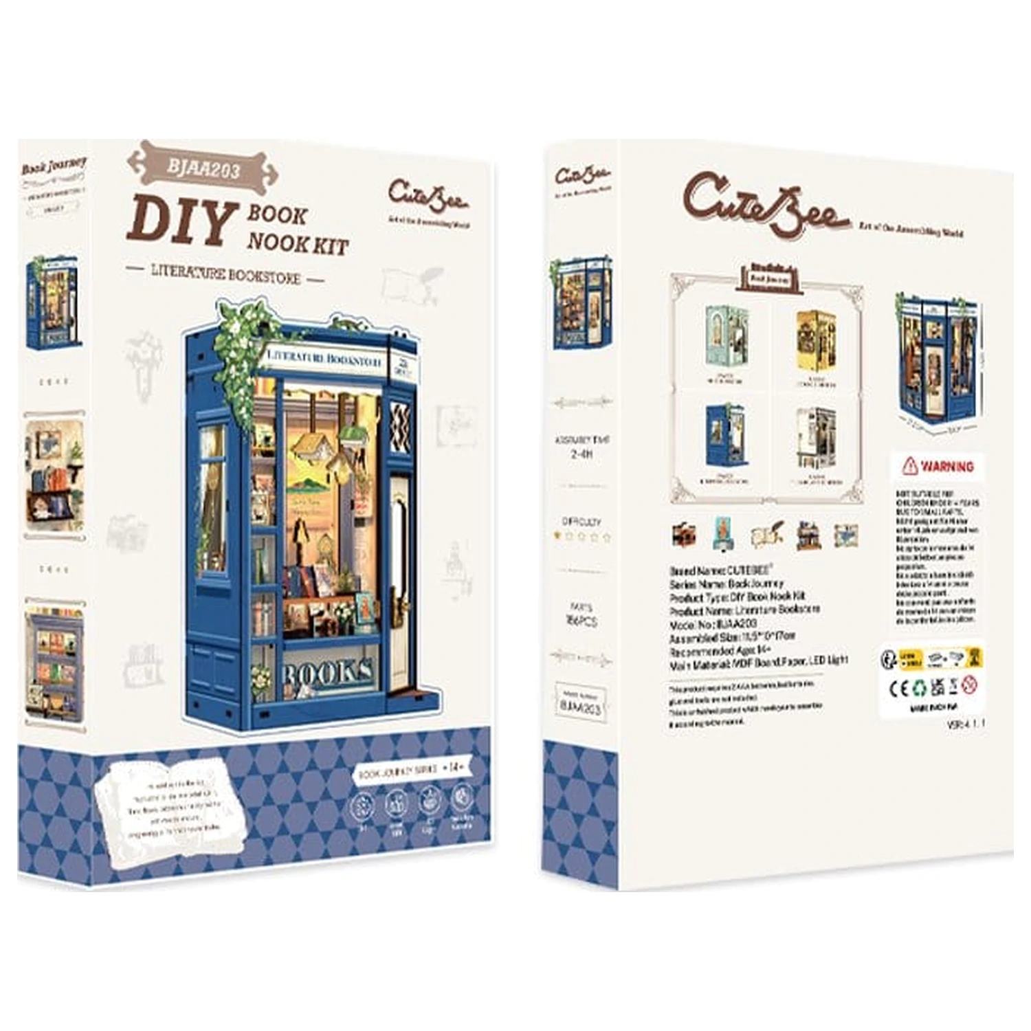 Book Nook Literatur Buchhandlung 17 x 12 cm Produktfoto