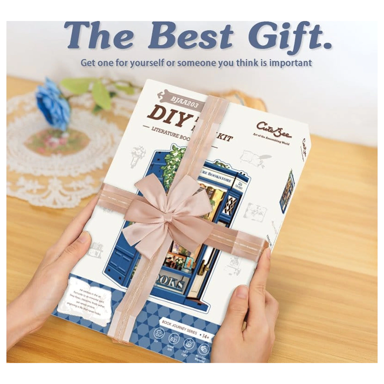 Book Nook Literatur Buchhandlung 17 x 12 cm Produktfoto