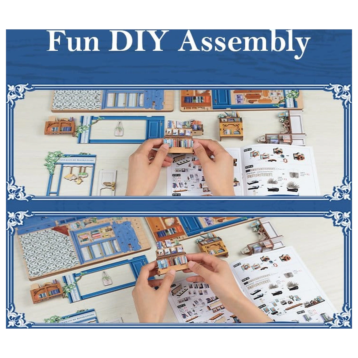 Book Nook Literatur Buchhandlung 17 x 12 cm Produktfoto