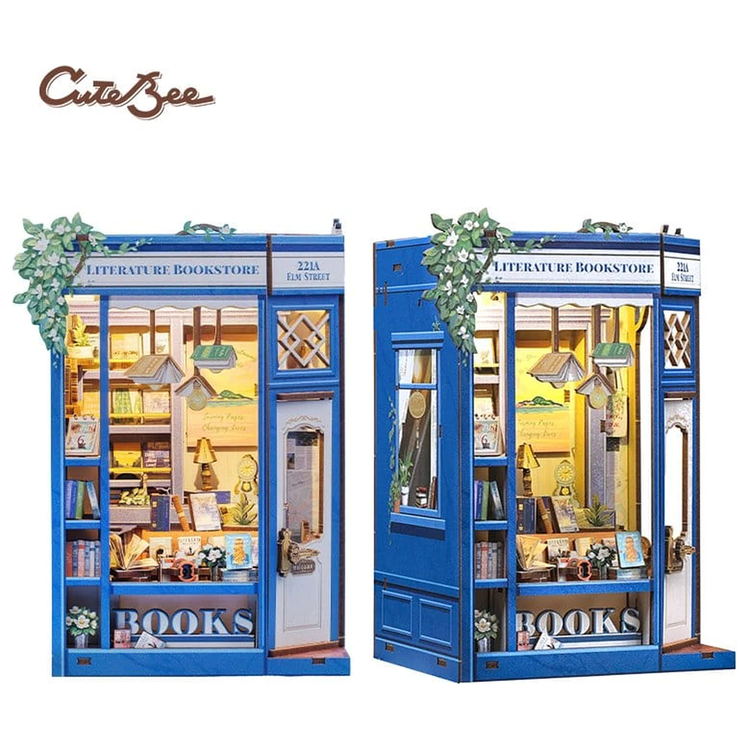 Book Nook Literatur Buchhandlung 17 x 12 cm Produktfoto