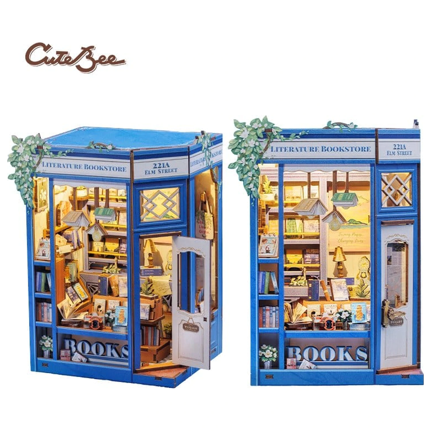 Book Nook Literatur Buchhandlung 17 x 12 cm Produktfoto