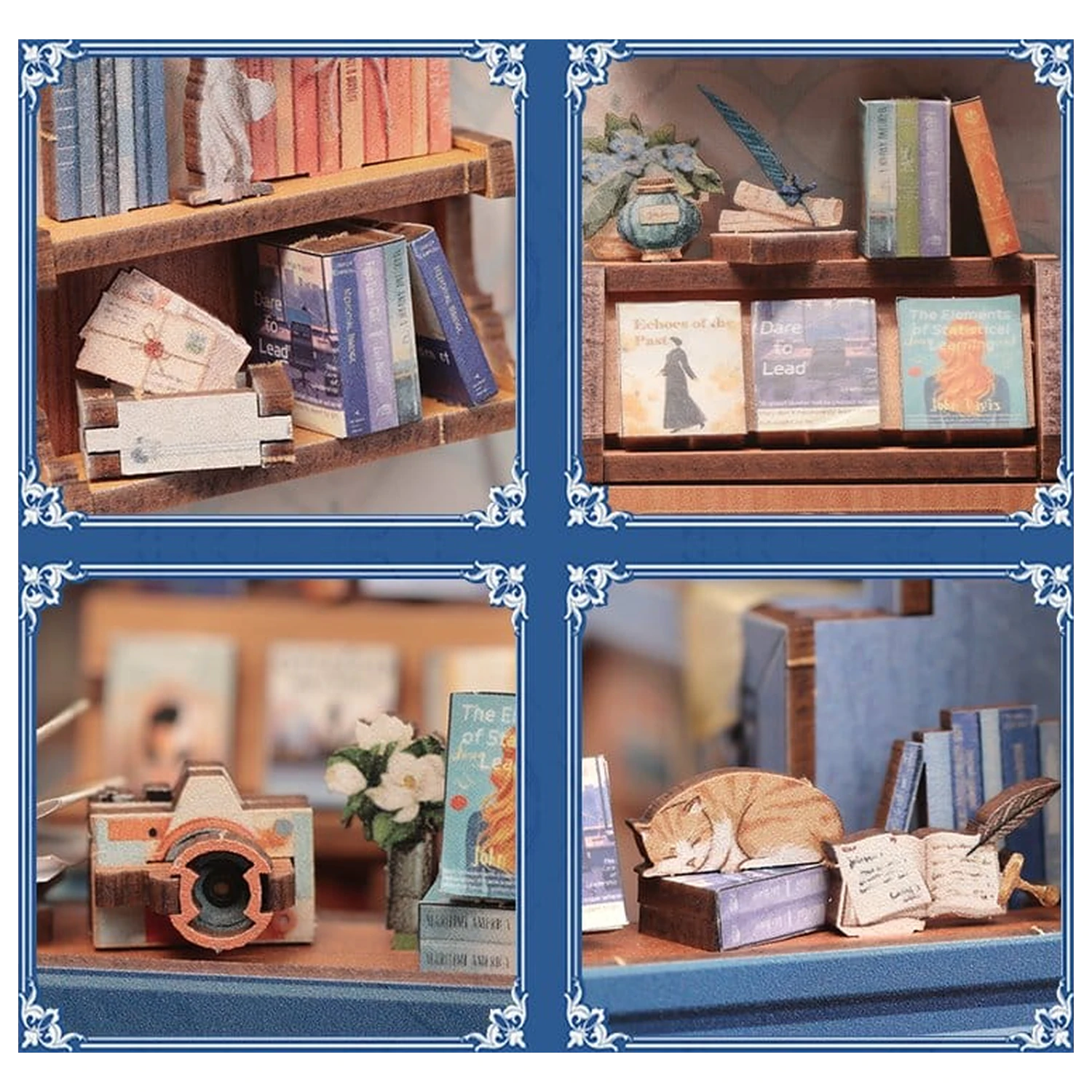 Book Nook Literatur Buchhandlung 17 x 12 cm Produktfoto