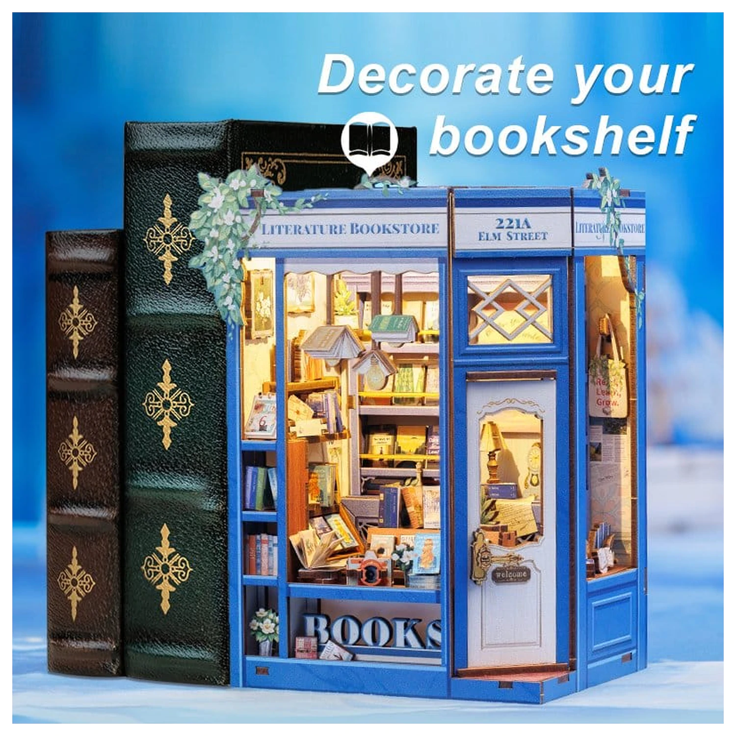 Book Nook Literatur Buchhandlung 17 x 12 cm Produktfoto