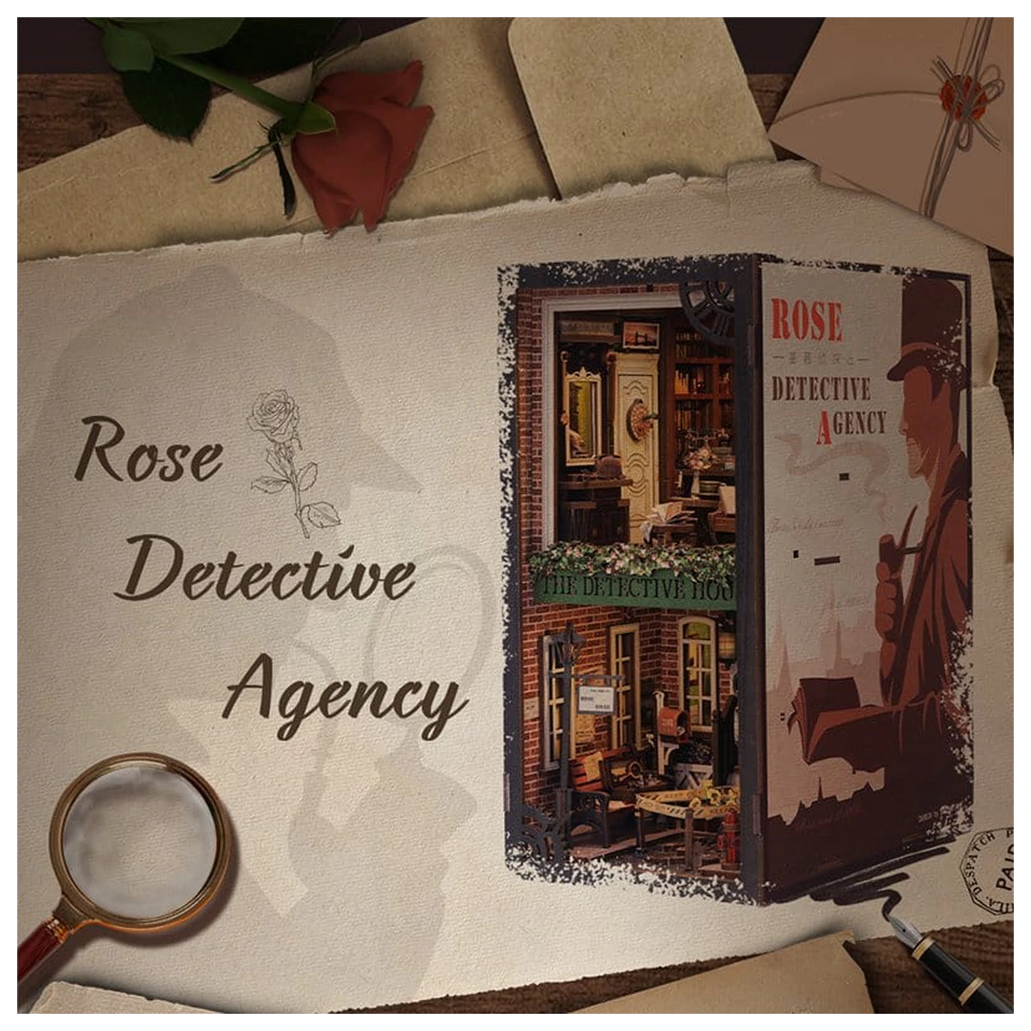 Book Nook Rose Detective Agency 23 x 11 cm Produktfoto