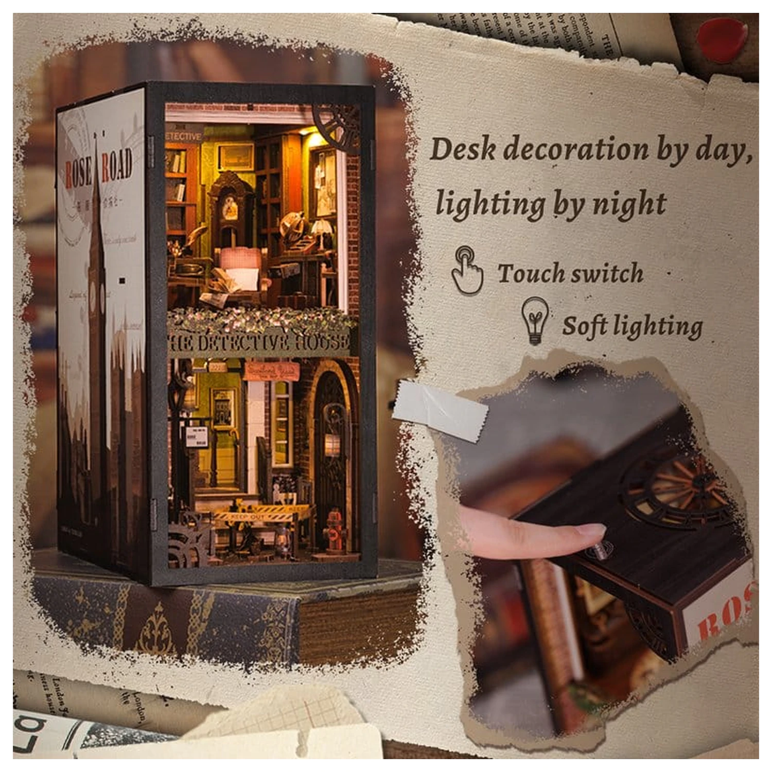 Book Nook Rose Detective Agency 23 x 11 cm Produktfoto