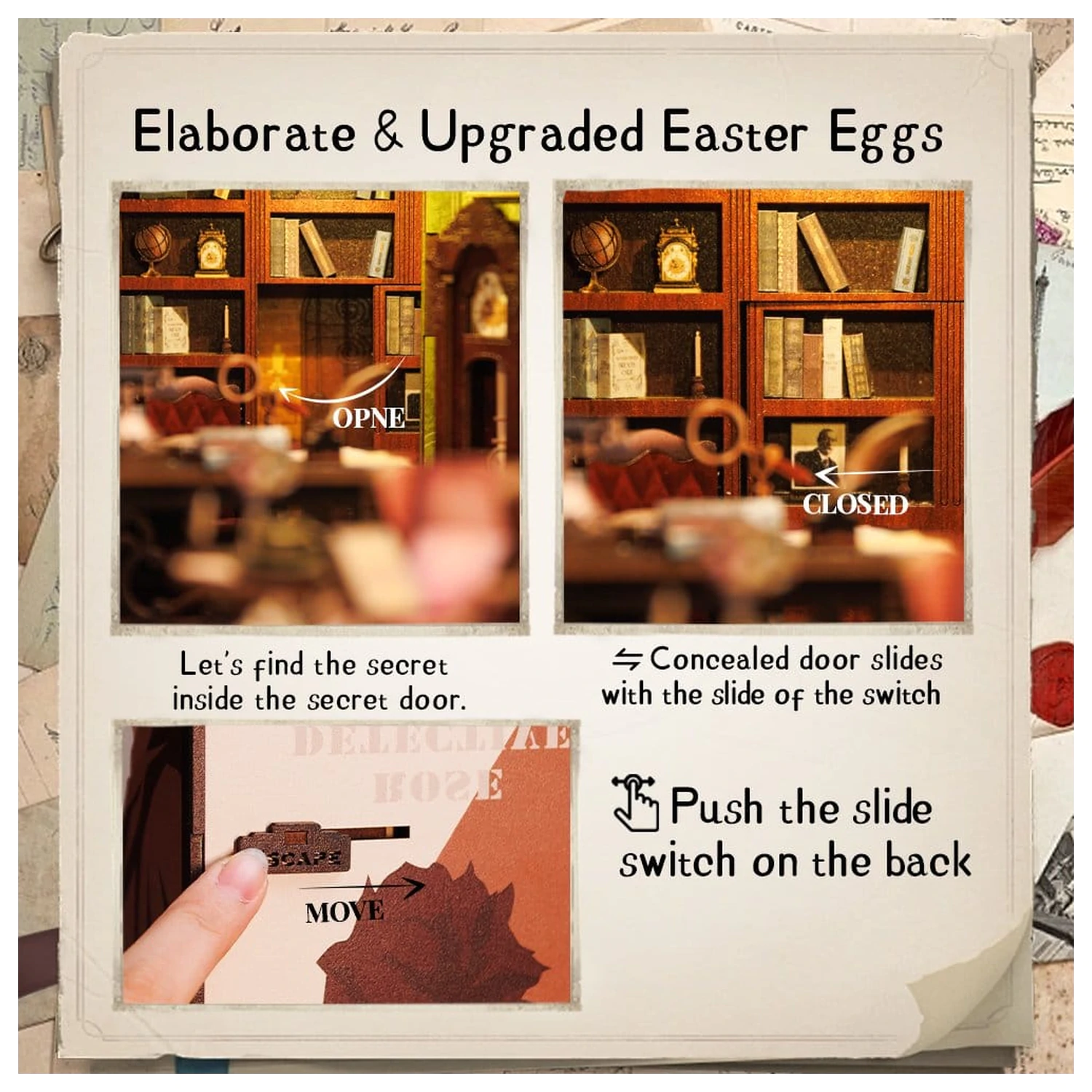 Book Nook Rose Detective Agency 23 x 11 cm Produktfoto