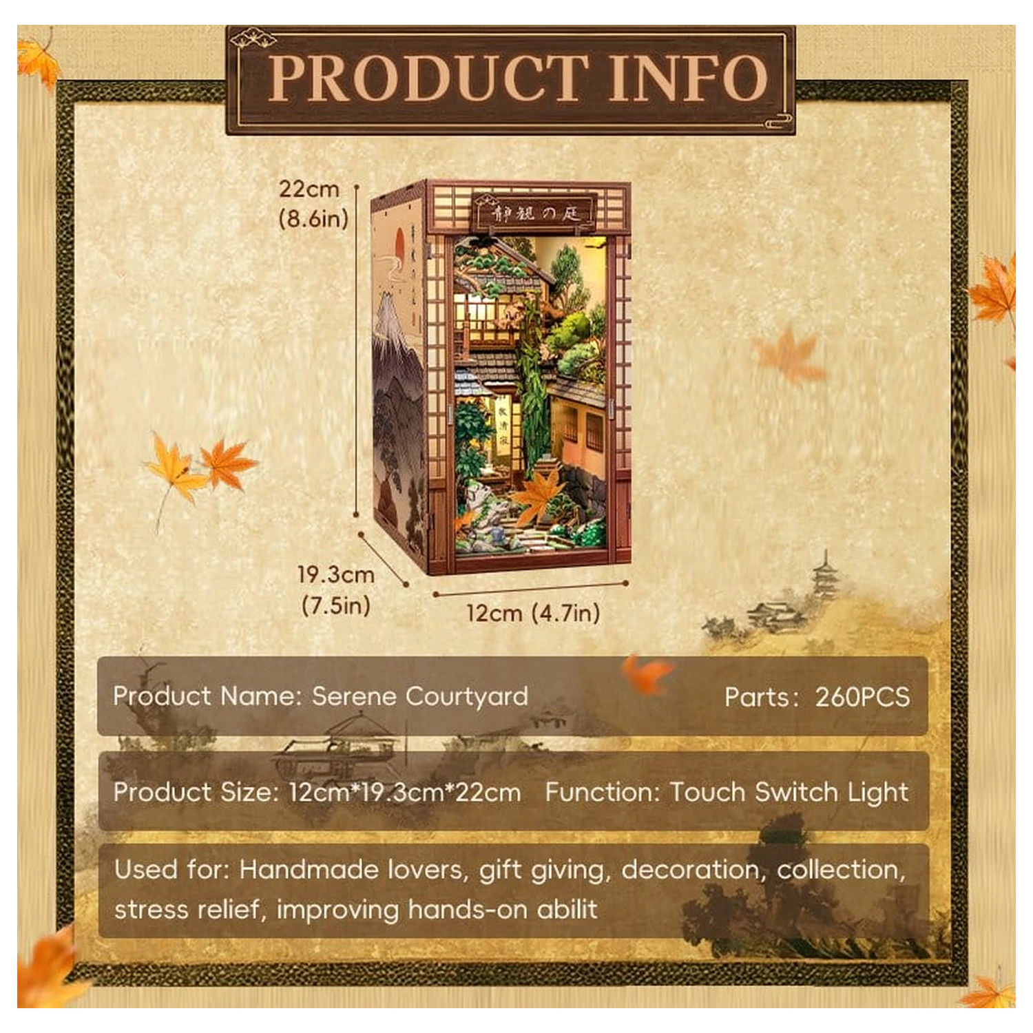 Book Nook Serene Courtyard 22 x 12 cm Produktfoto