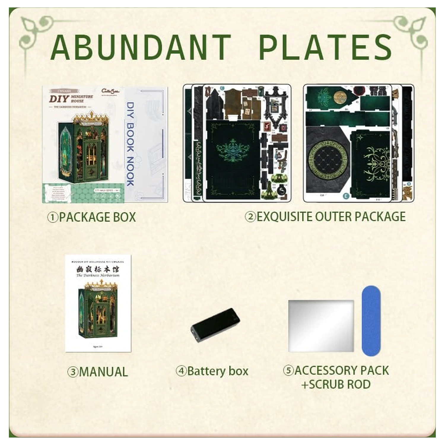 Book Nook The Darkness Herbarium 17 x 12 Zentimeter Produktfoto