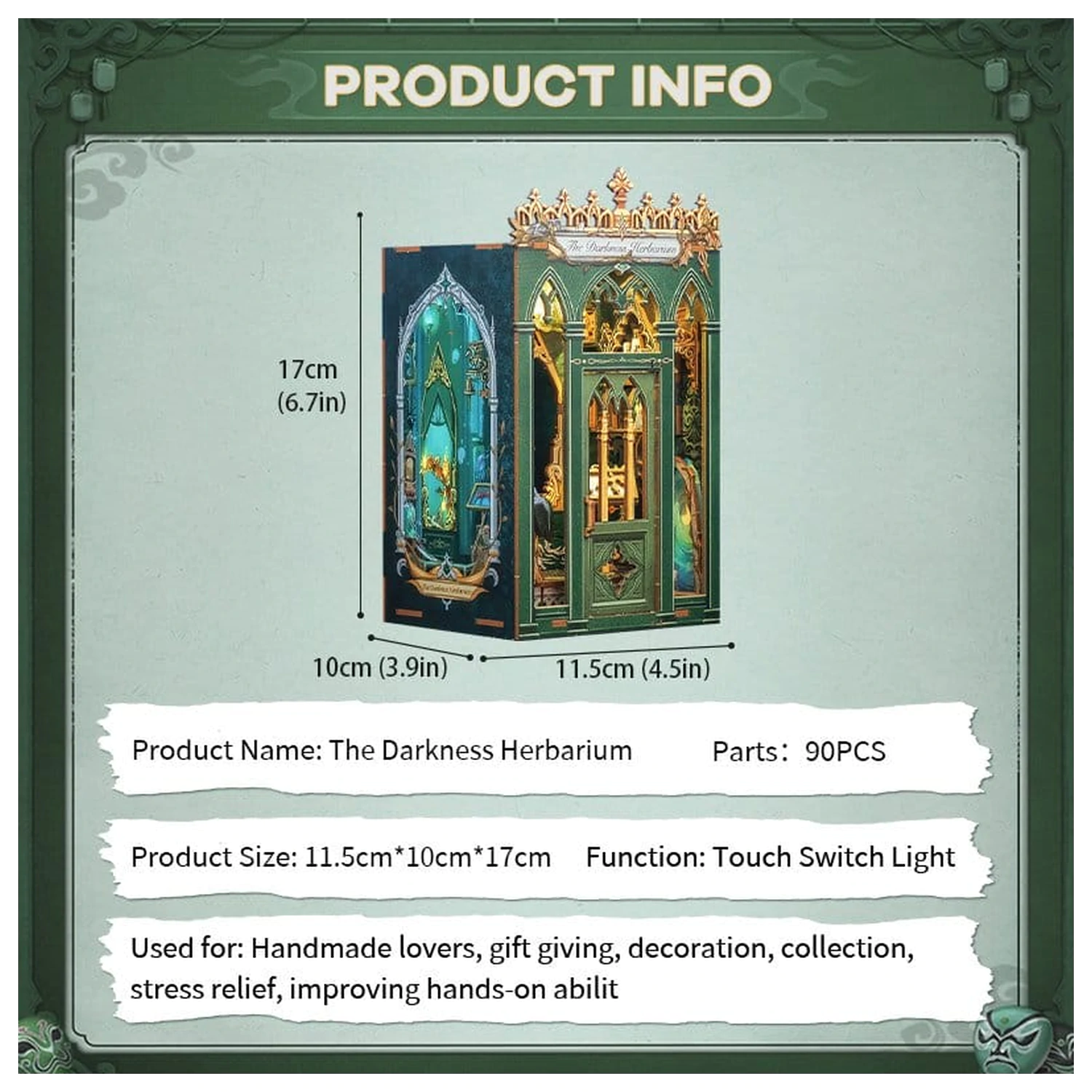 Book Nook The Darkness Herbarium 17 x 12 Zentimeter Produktfoto